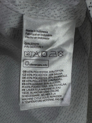 H&M® XS | Chest: 18" | White with Grey Pattern | Shirt | Cotton - Poly | 3312 - Genuine Maal