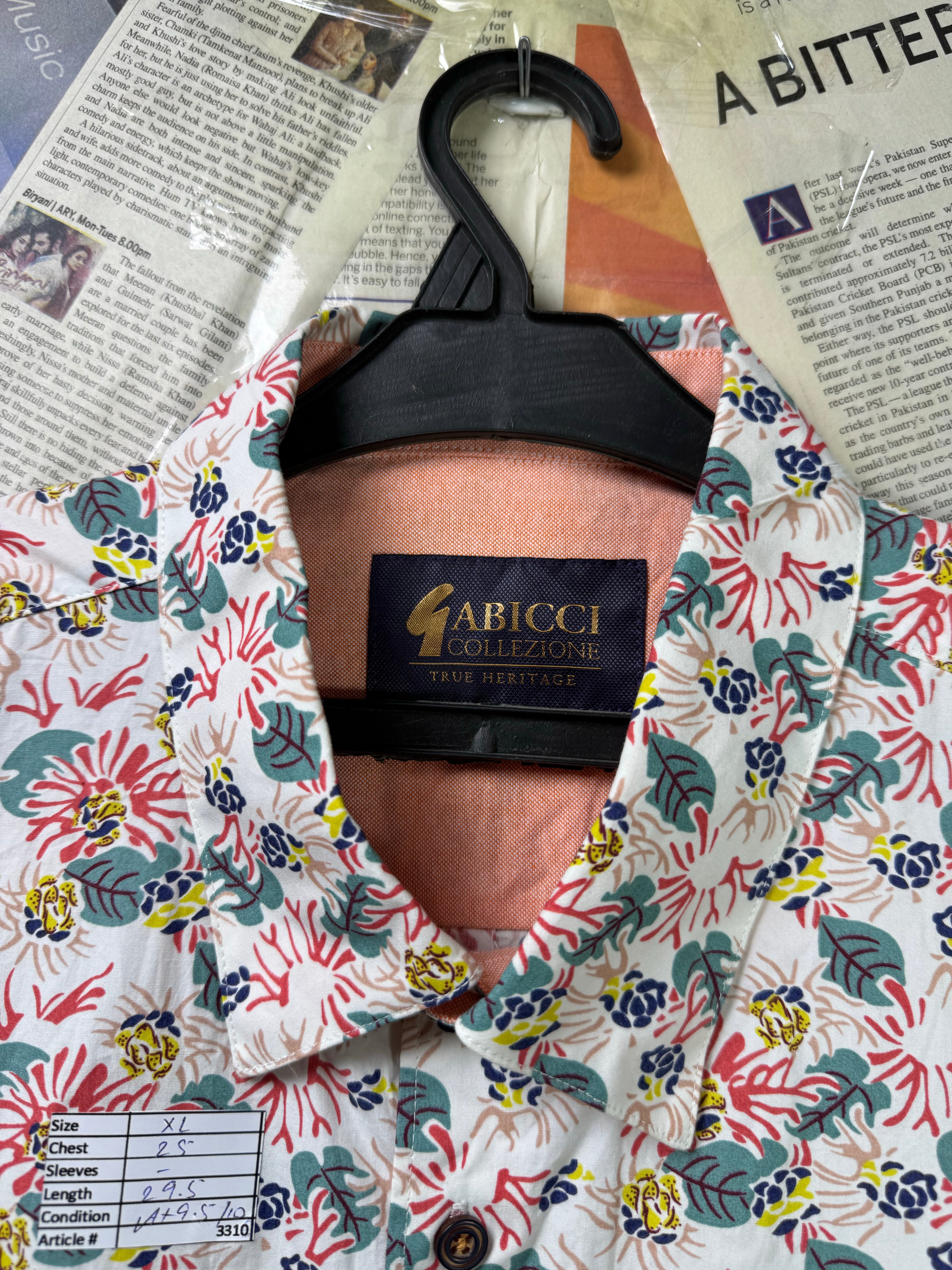 Gabicci® XL | Chest: 25" | Floral | Beach Shirt | Cotton | 3310 - Genuine Maal