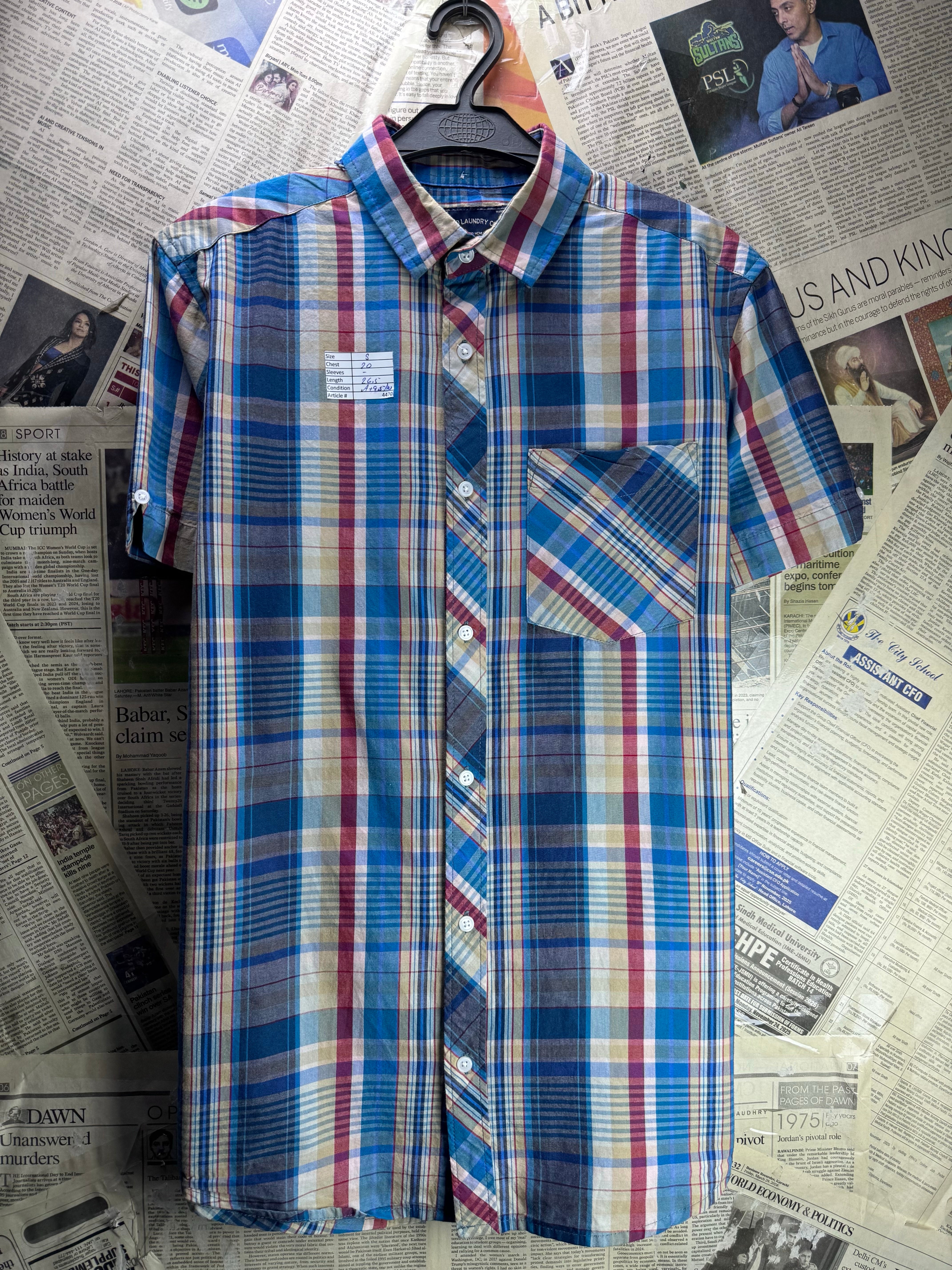 Tokyo Laundry® Small | Chest: 20" | Check | Shirt | Cotton | 4470 - Genuine Maal