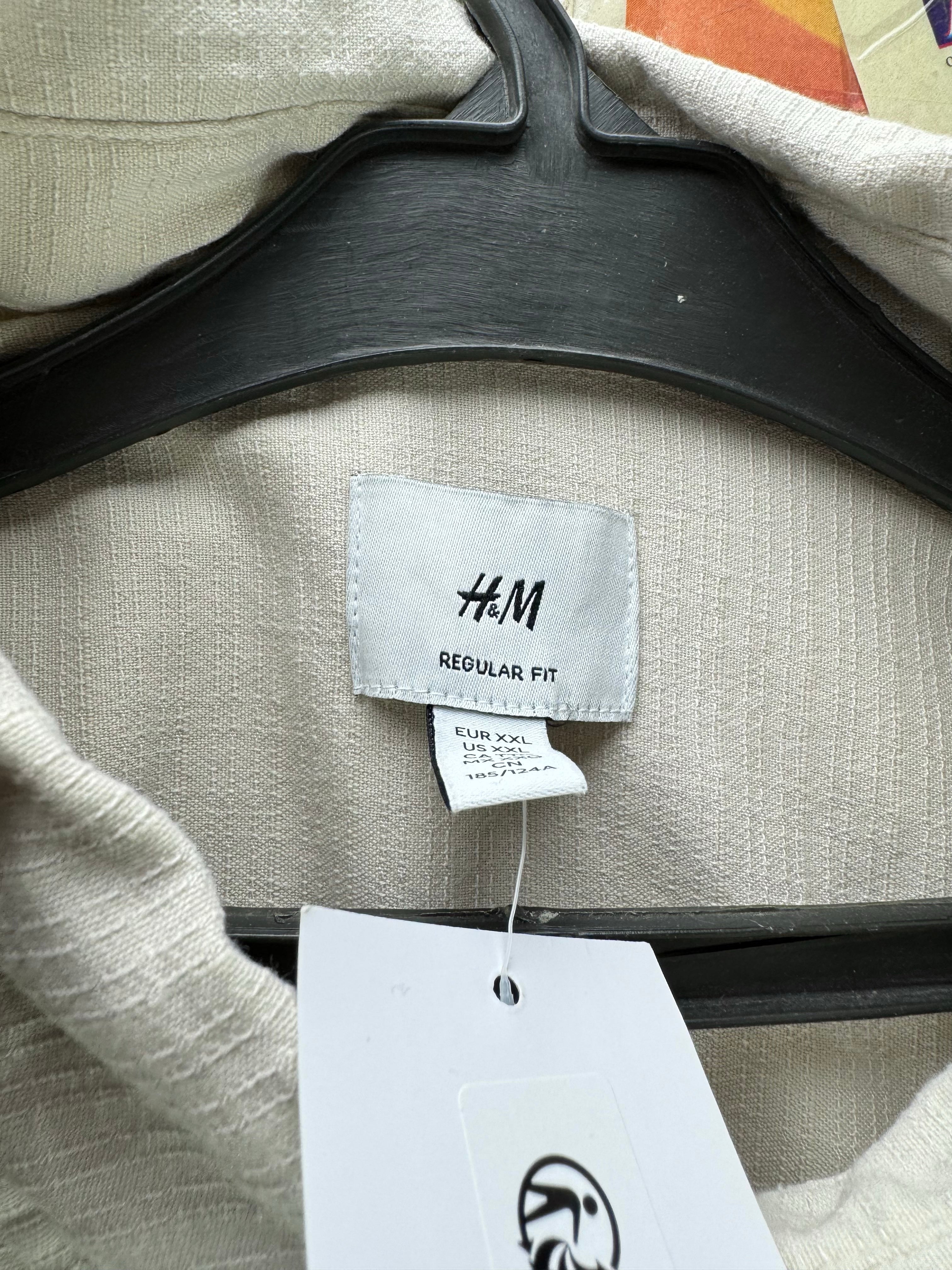 H&M® XXL | Chest: 27" | White | Shirt | Cotton - Viscose | 4480 - Genuine Maal