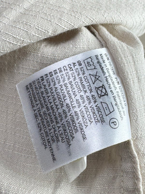 H&M® XXL | Chest: 27" | White | Shirt | Cotton - Viscose | 4480 - Genuine Maal