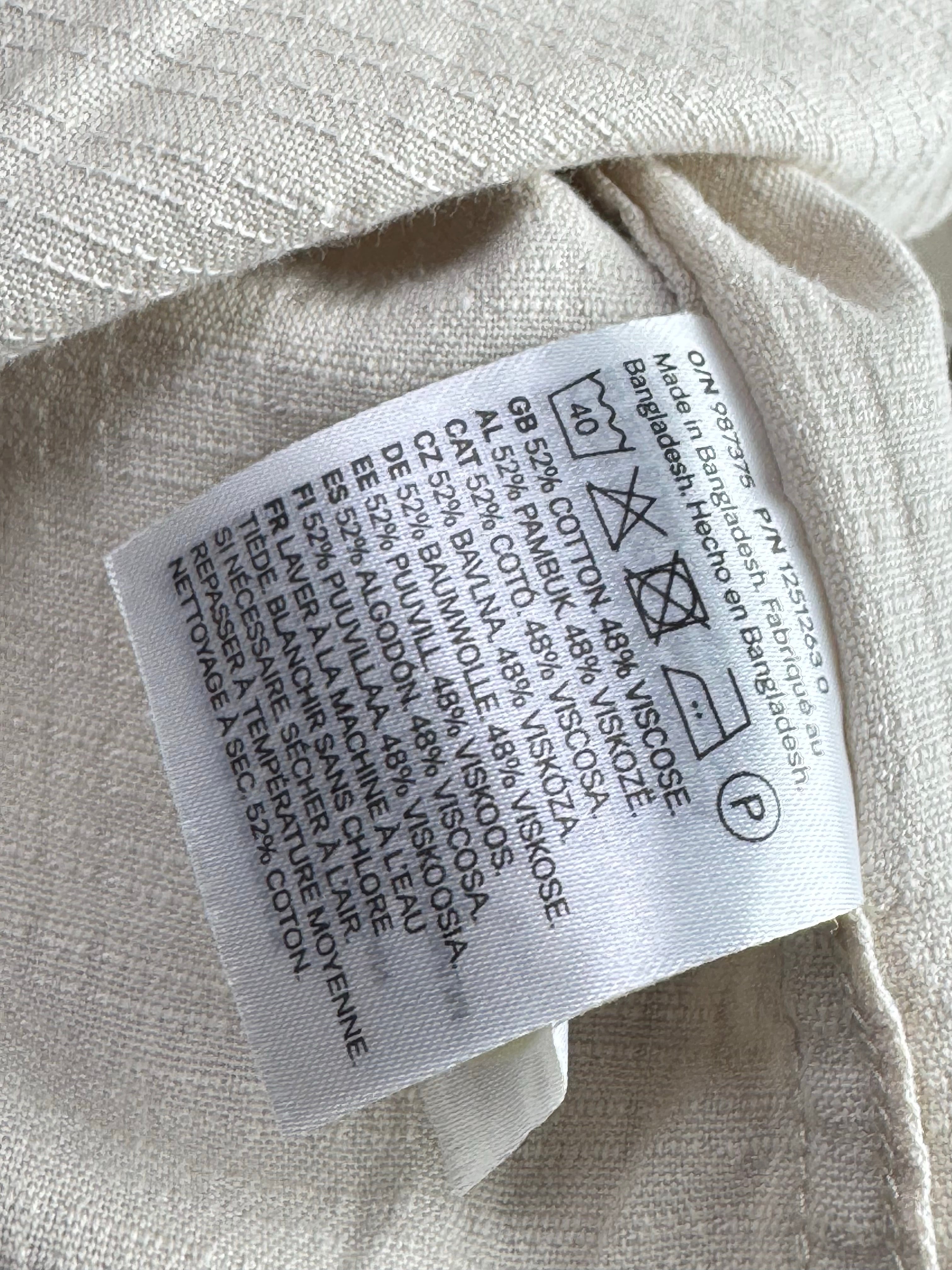 H&M® XXL | Chest: 27" | White | Shirt | Cotton - Viscose | 4480 - Genuine Maal
