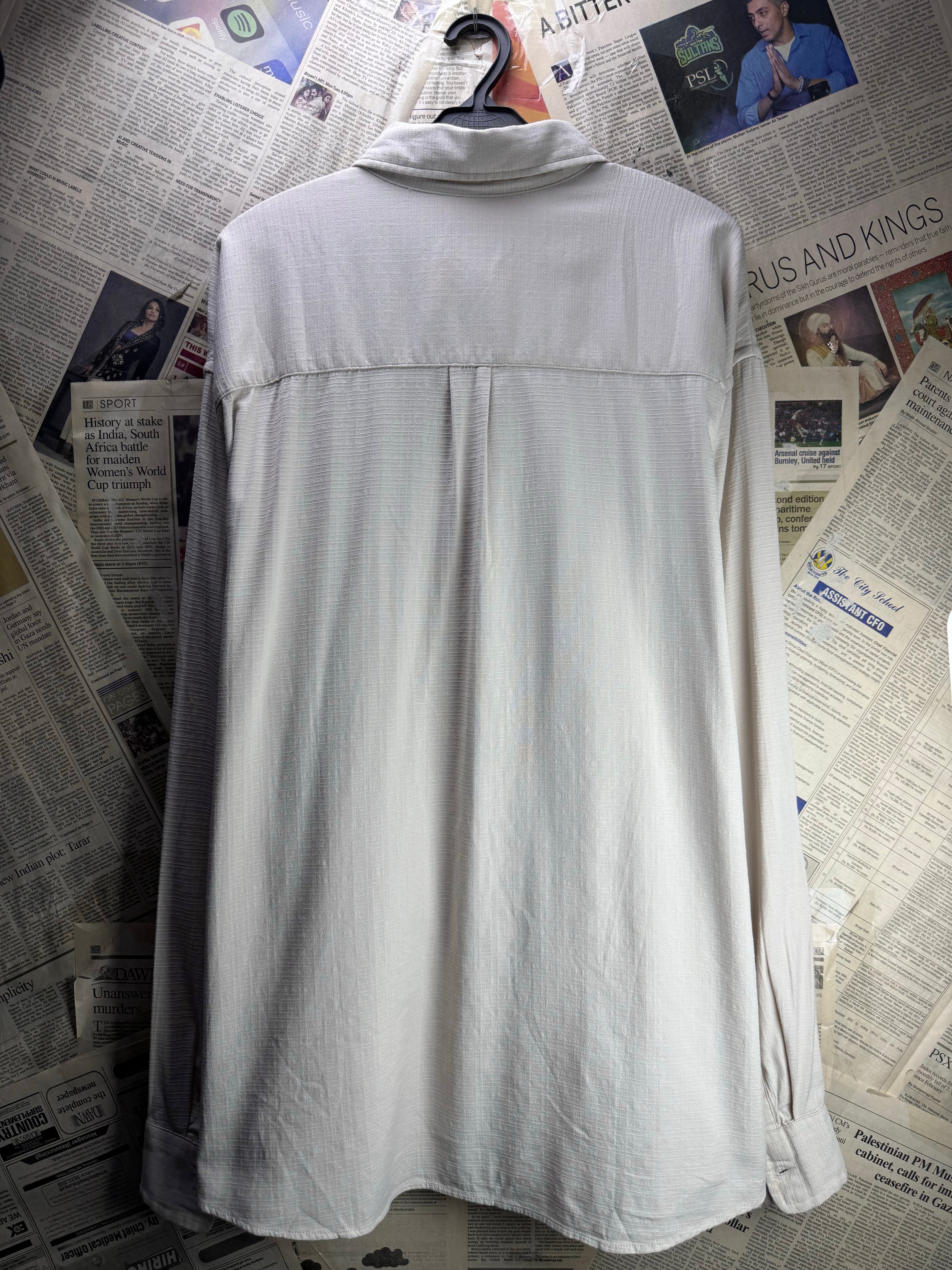 H&M® XXL | Chest: 27" | White | Shirt | Cotton - Viscose | 4480 - Genuine Maal