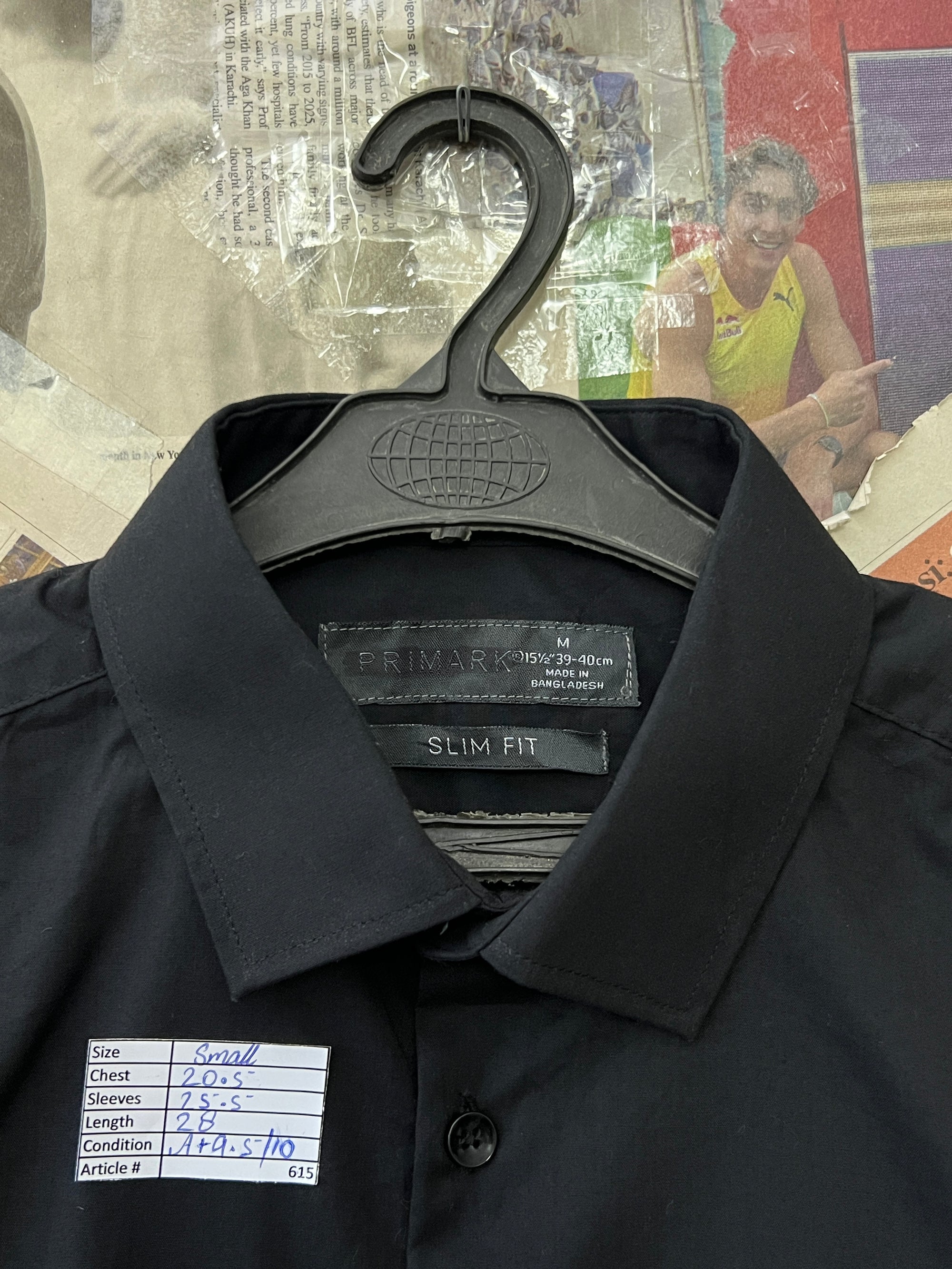 Primark® Small | Chest: 20.5" | Black | Shirt | 615 - Genuine Maal