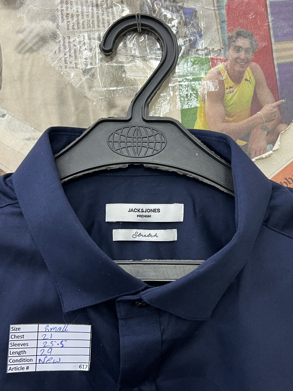 Jack & Jones® Small | Chest: 21" | Navy Blue | Shirt | 617 - Genuine Maal