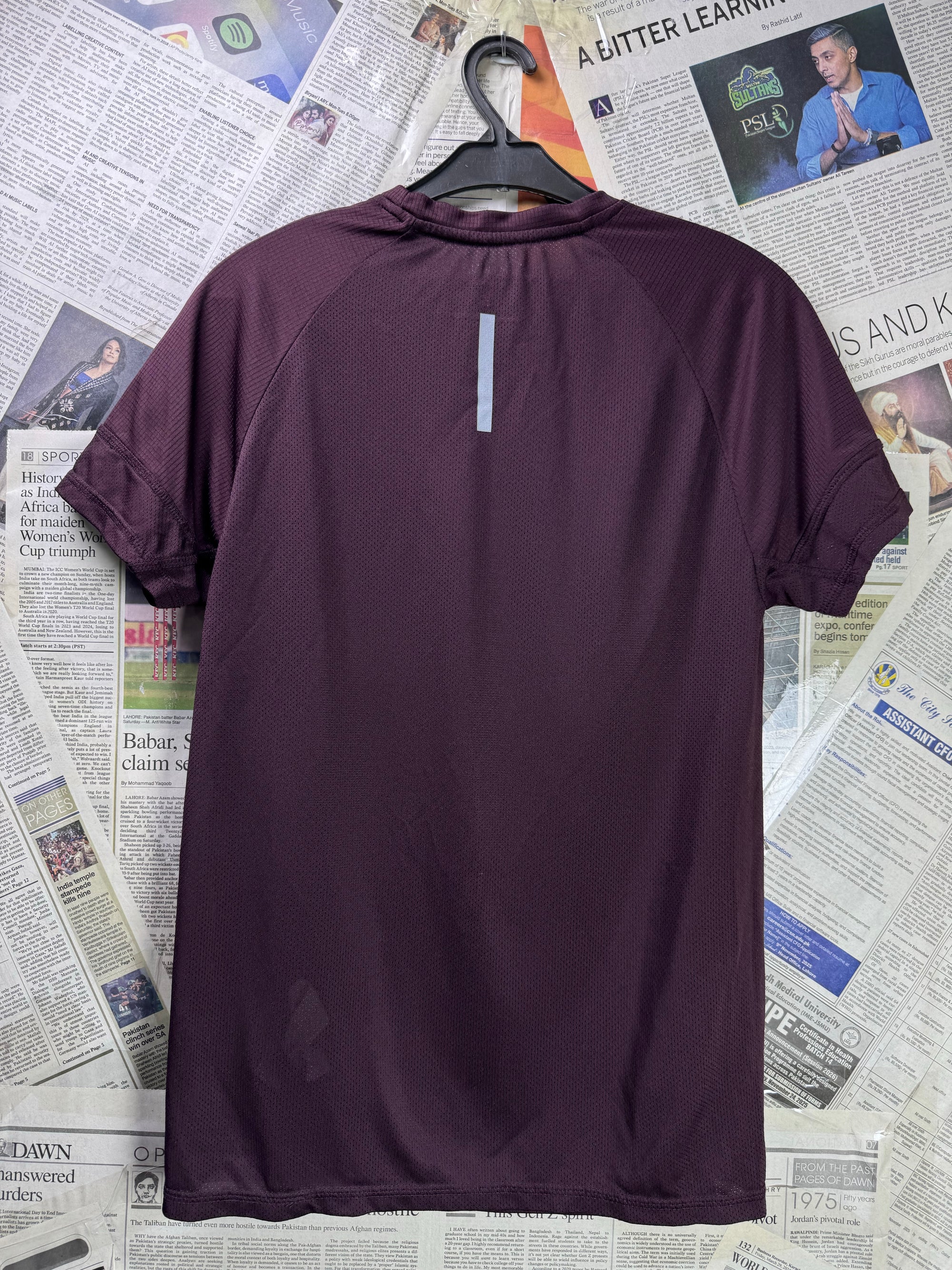 Primark® XS | Chest: 18" | Wine | Sports T-Shirt | Poly | 3322 - Genuine Maal