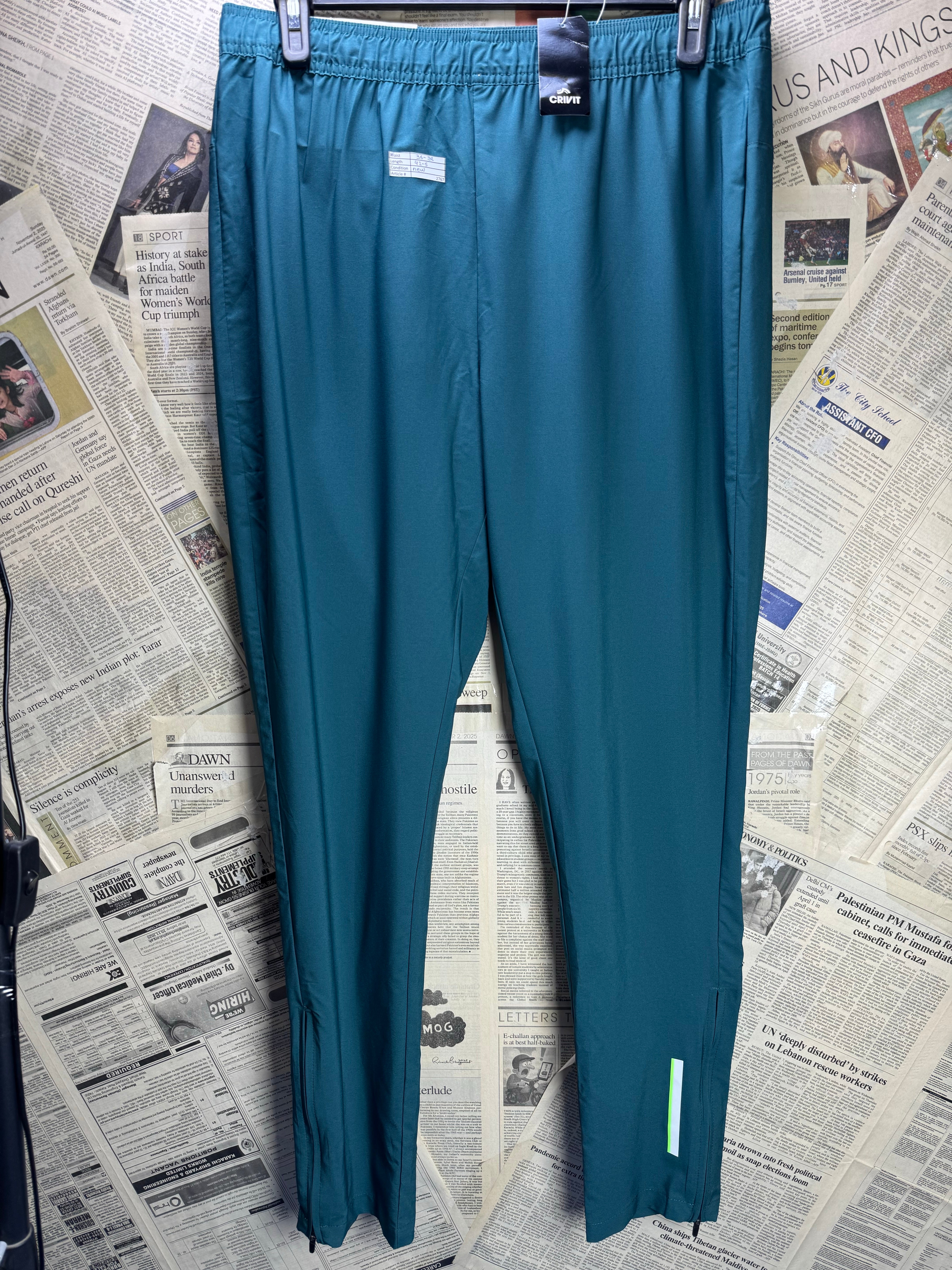 Crivit® Waist: 36" to 38" | Blue | Gym Trousers | Poly - Elastane | 2767 - Genuine Maal