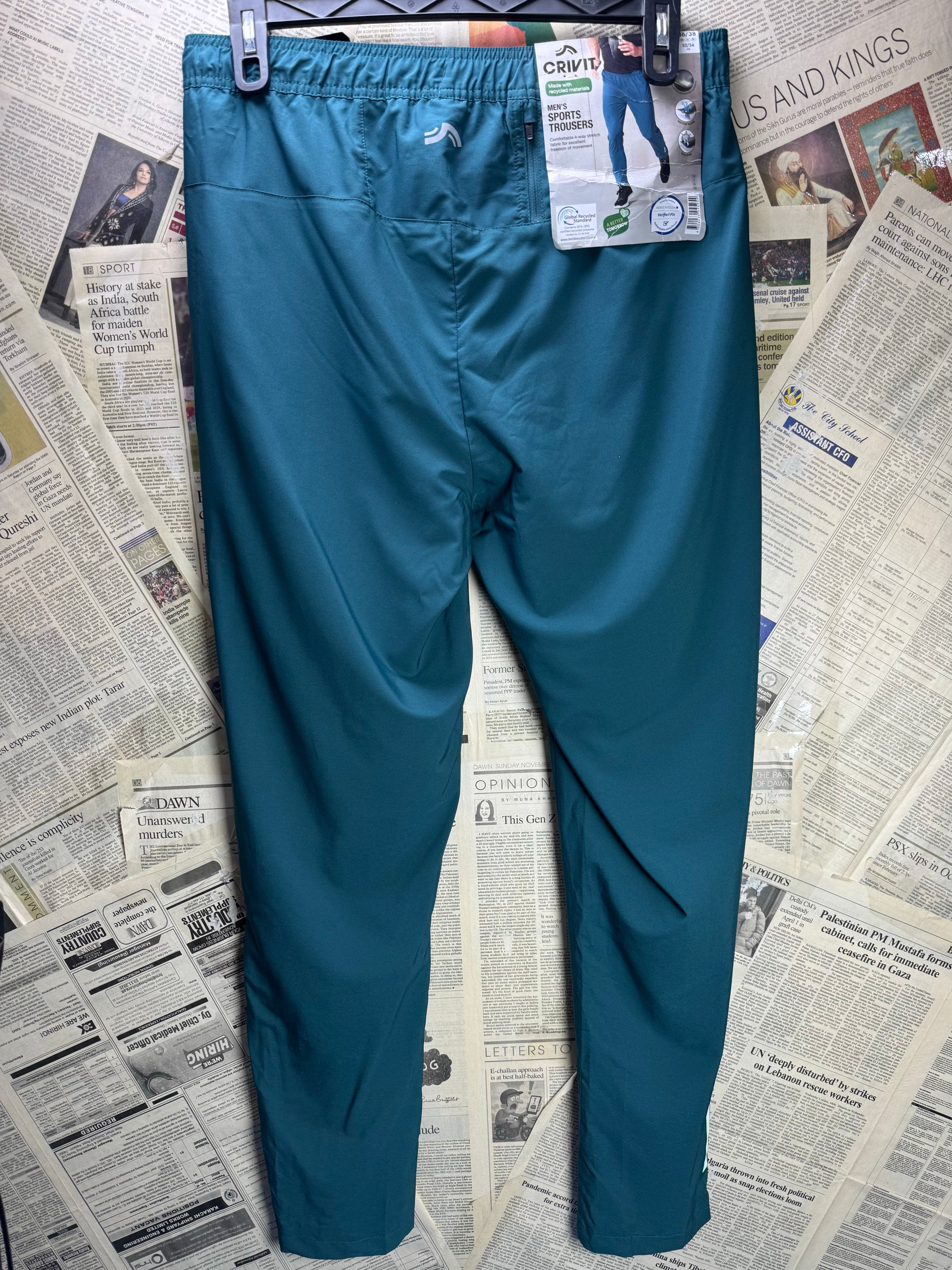 Crivit® Waist: 36" to 38" | Blue | Gym Trousers | Poly - Elastane | 2767 - Genuine Maal