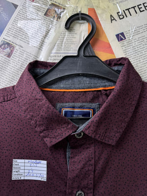 Soulcal&Co® Medium | Chest: 21.5" | Wine | Shirt | Cotton - Elastane | 3715 - Genuine Maal