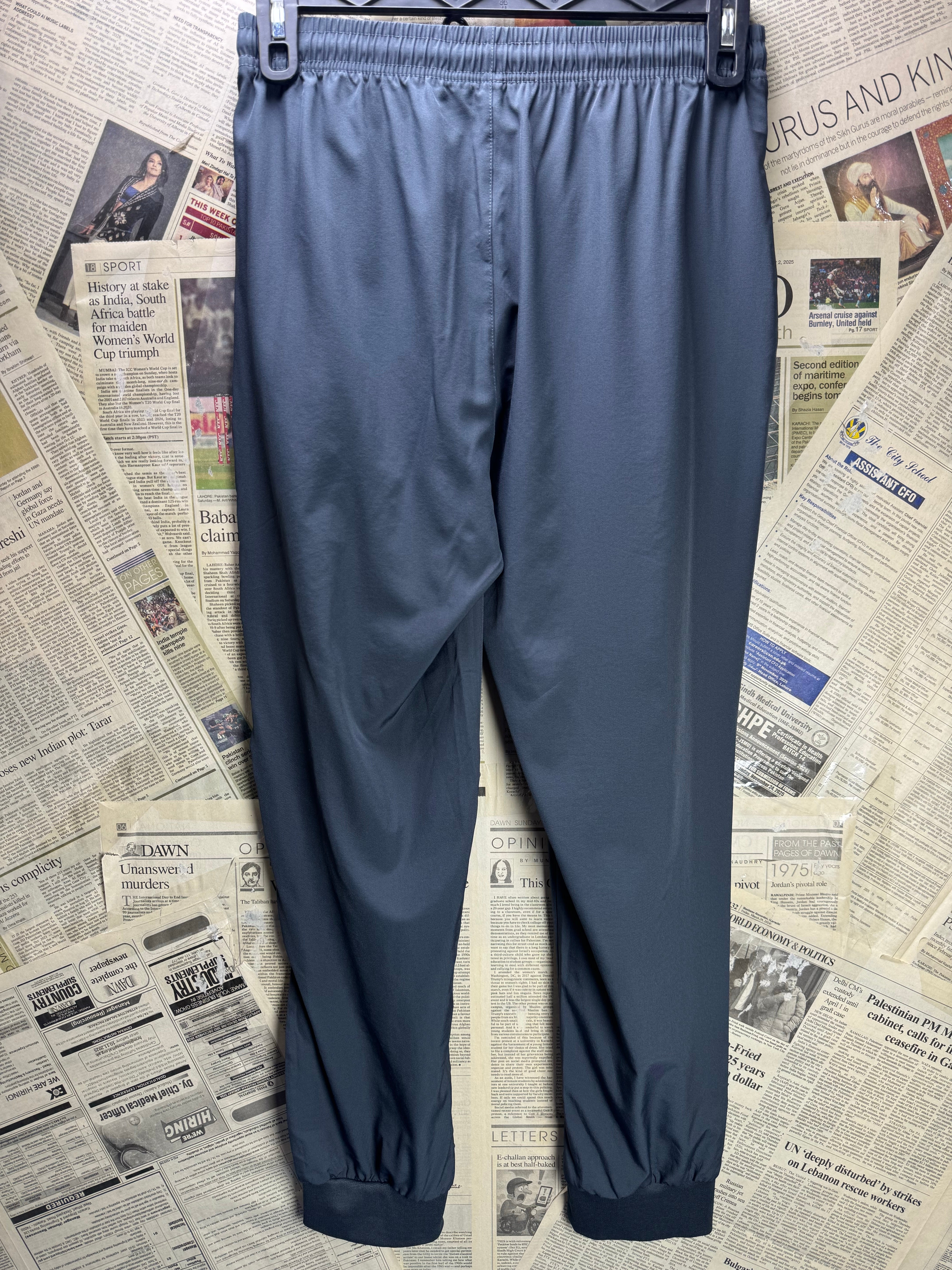 ® Waist: 28" to 30" | Black | Gym Trousers | Poly - Elastane | 2773 - Genuine Maal