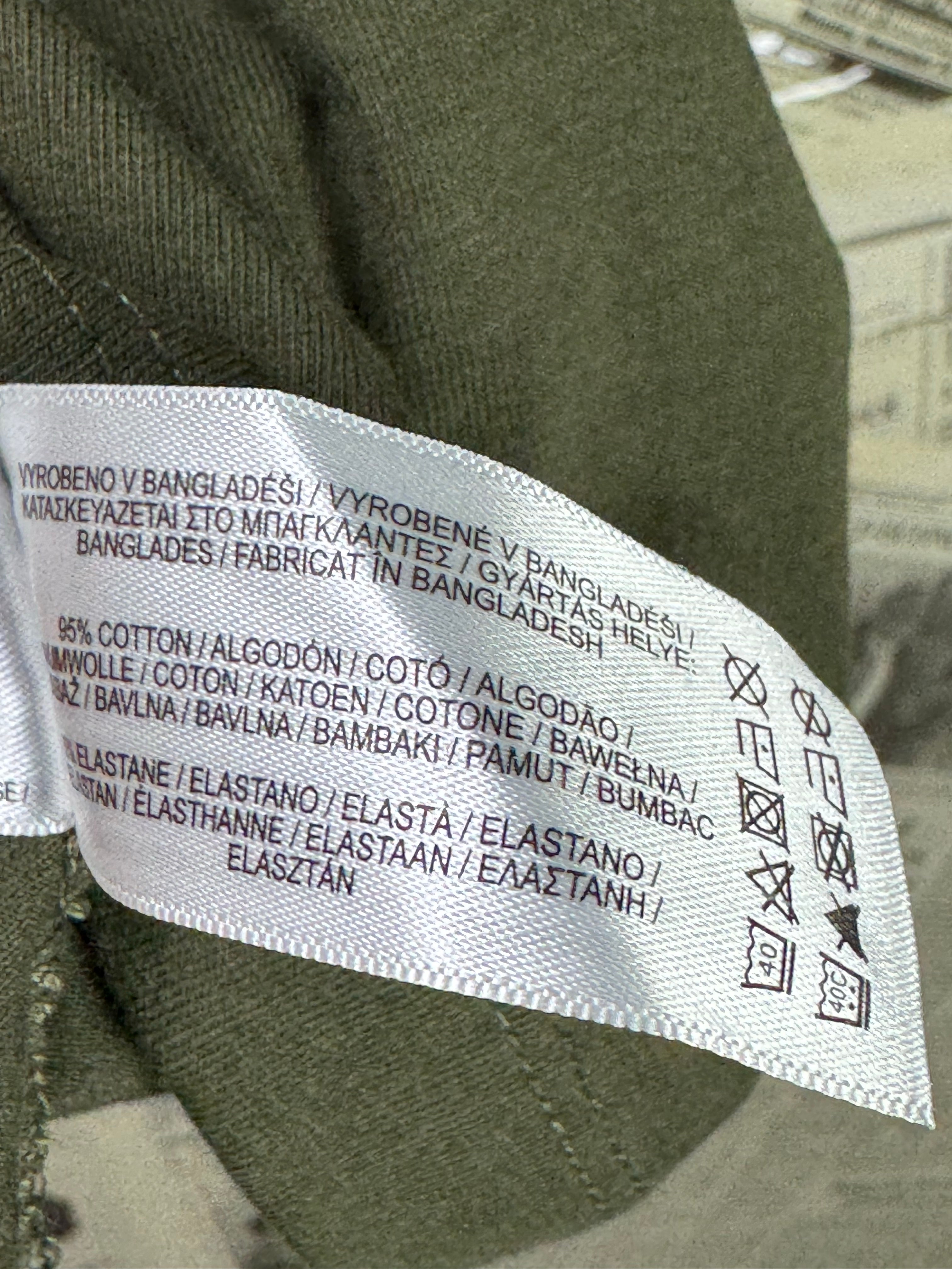 Primark® XS | Chest: 17.5" | Olive | T-Shirt | Cotton - Elastane | 3714 - Genuine Maal