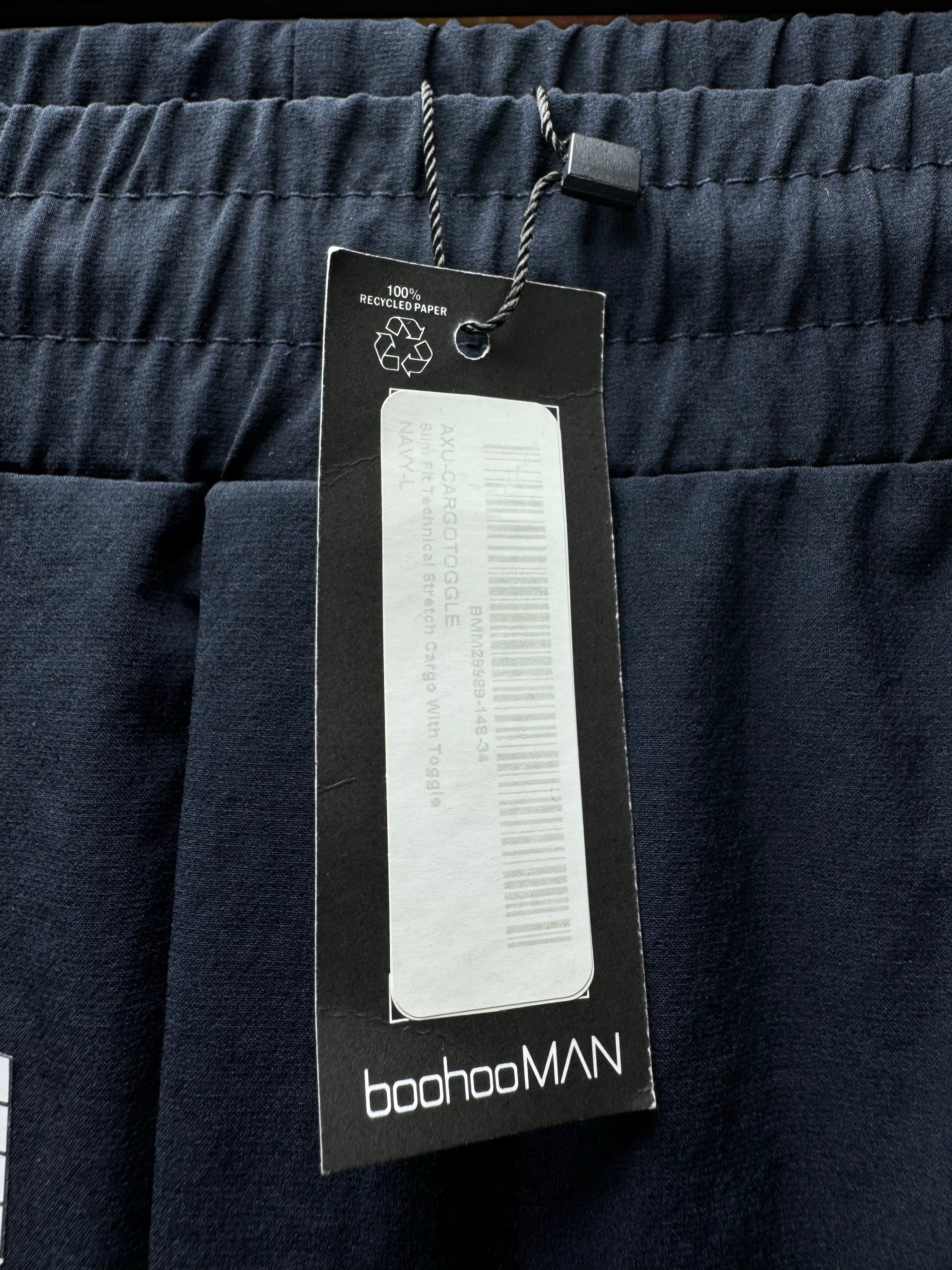 MAN® Waist: 38" to 40" | Black | Gym Cargo Trousers | Poly - Elastane | 2776 - Genuine Maal