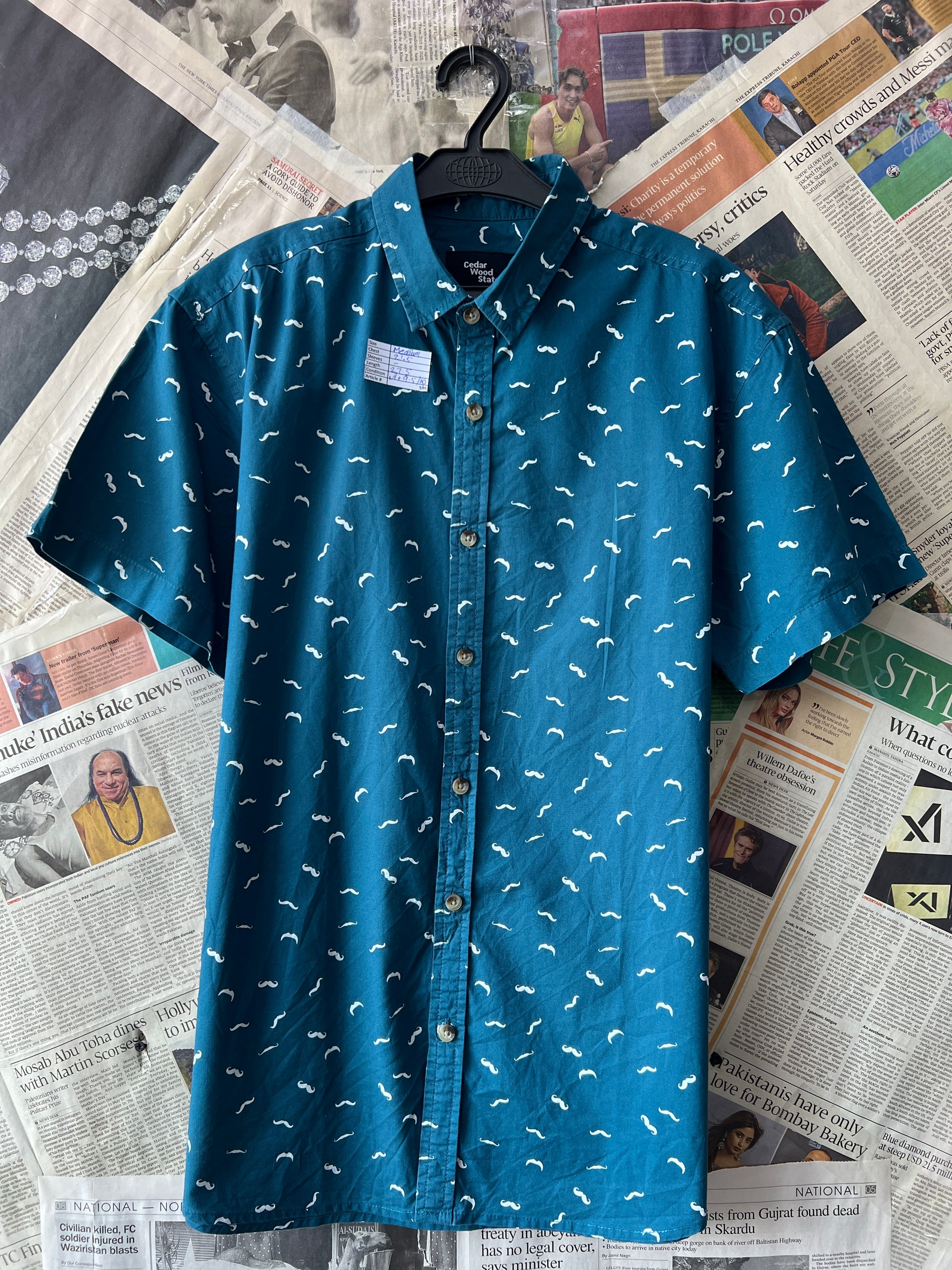 Cedar Wood® Medium | Chest: 21.5 | Dark Cyan | Shirt | 598 - Genuine Maal