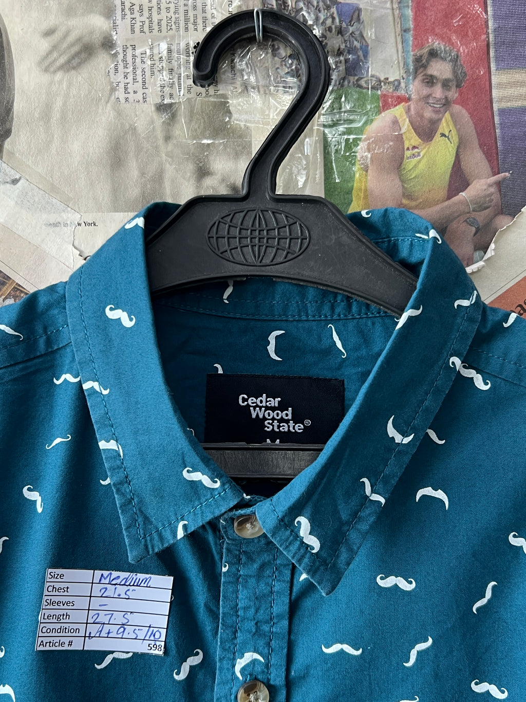 Cedar Wood® Medium | Chest: 21.5 | Dark Cyan | Shirt | 598 - Genuine Maal