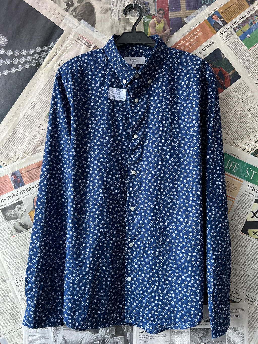 Next® Medium | Chest: 21.5 | Floral | Shirt | 591 - Genuine Maal