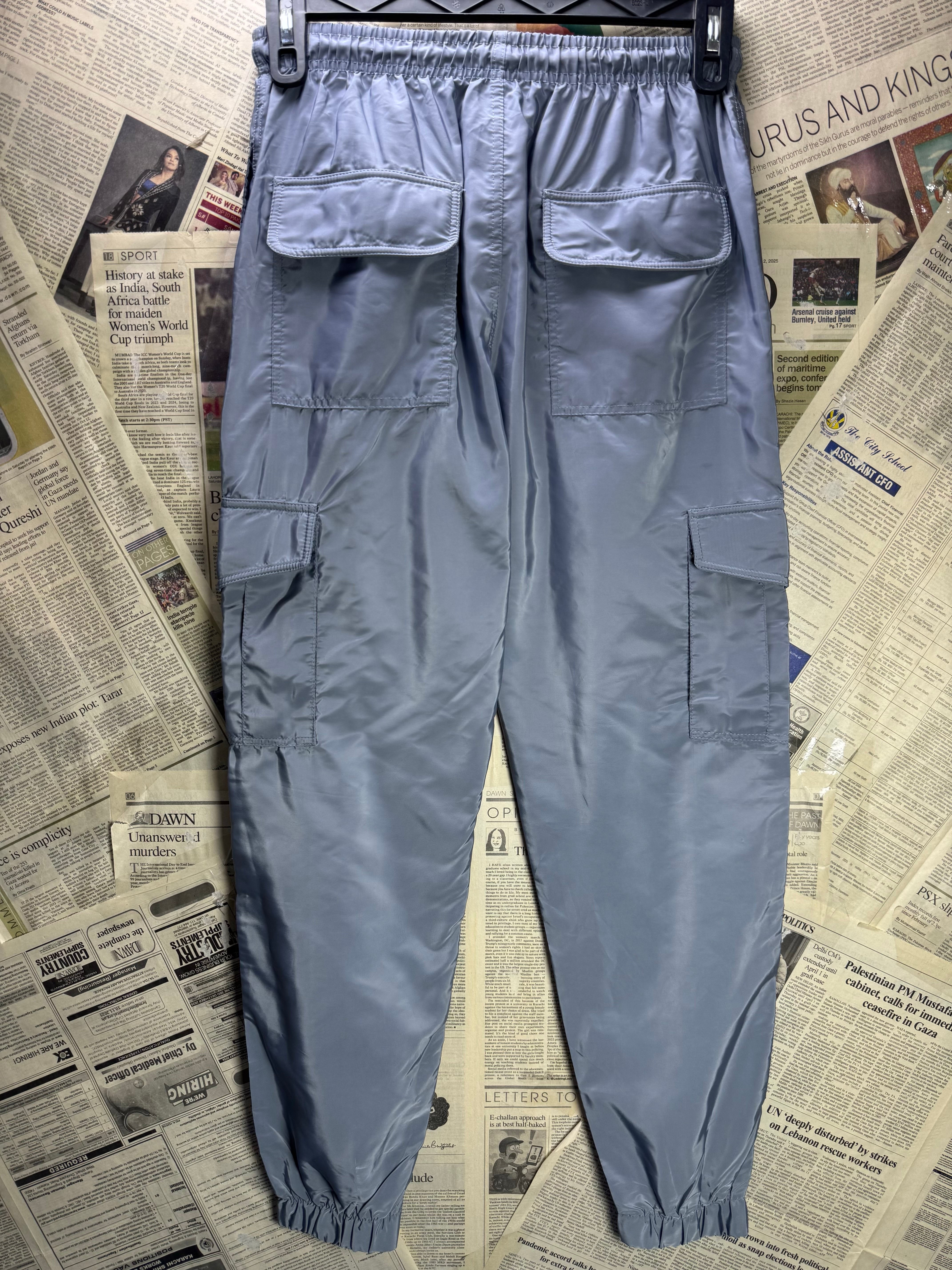 Rising® Waist: 28" to 30" | Silver | Cargo Trousers | Polyester | 2765 - Genuine Maal