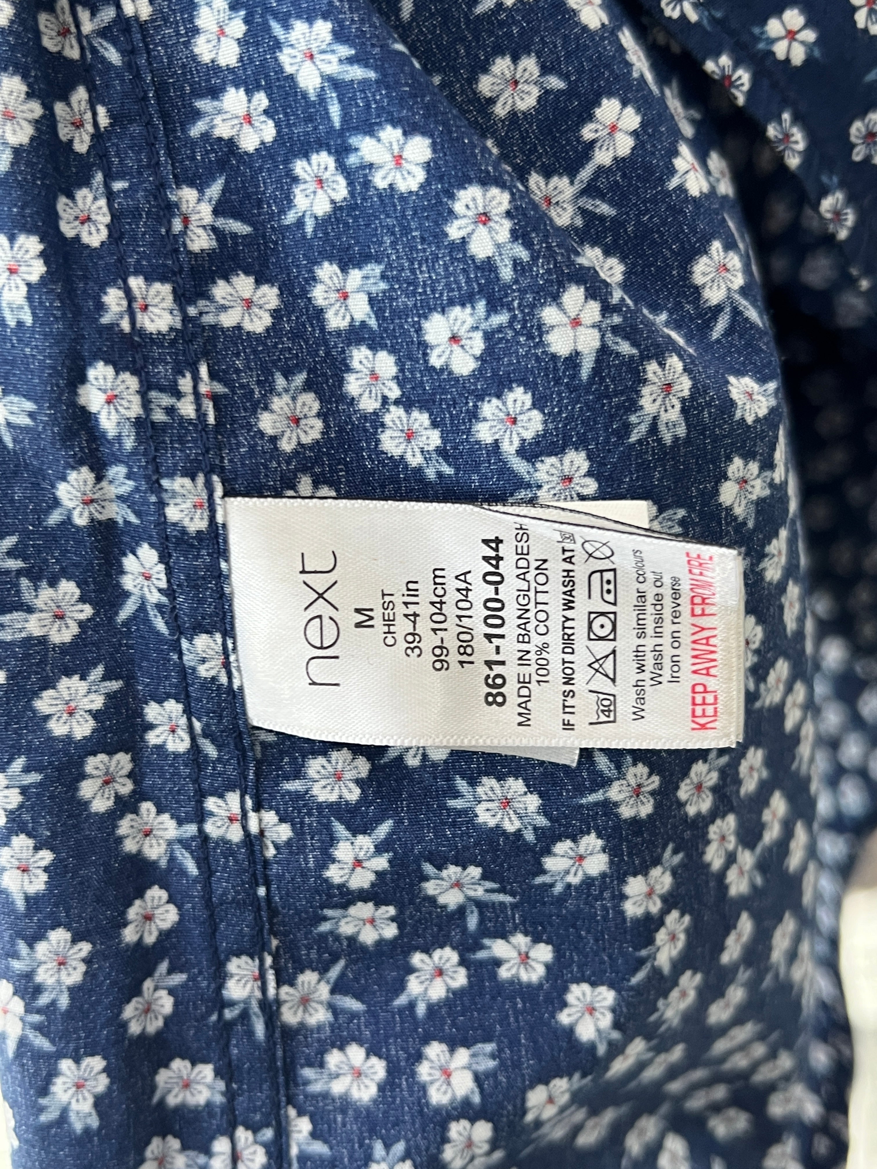 Next® Medium | Chest: 21.5 | Floral | Shirt | 591 - Genuine Maal