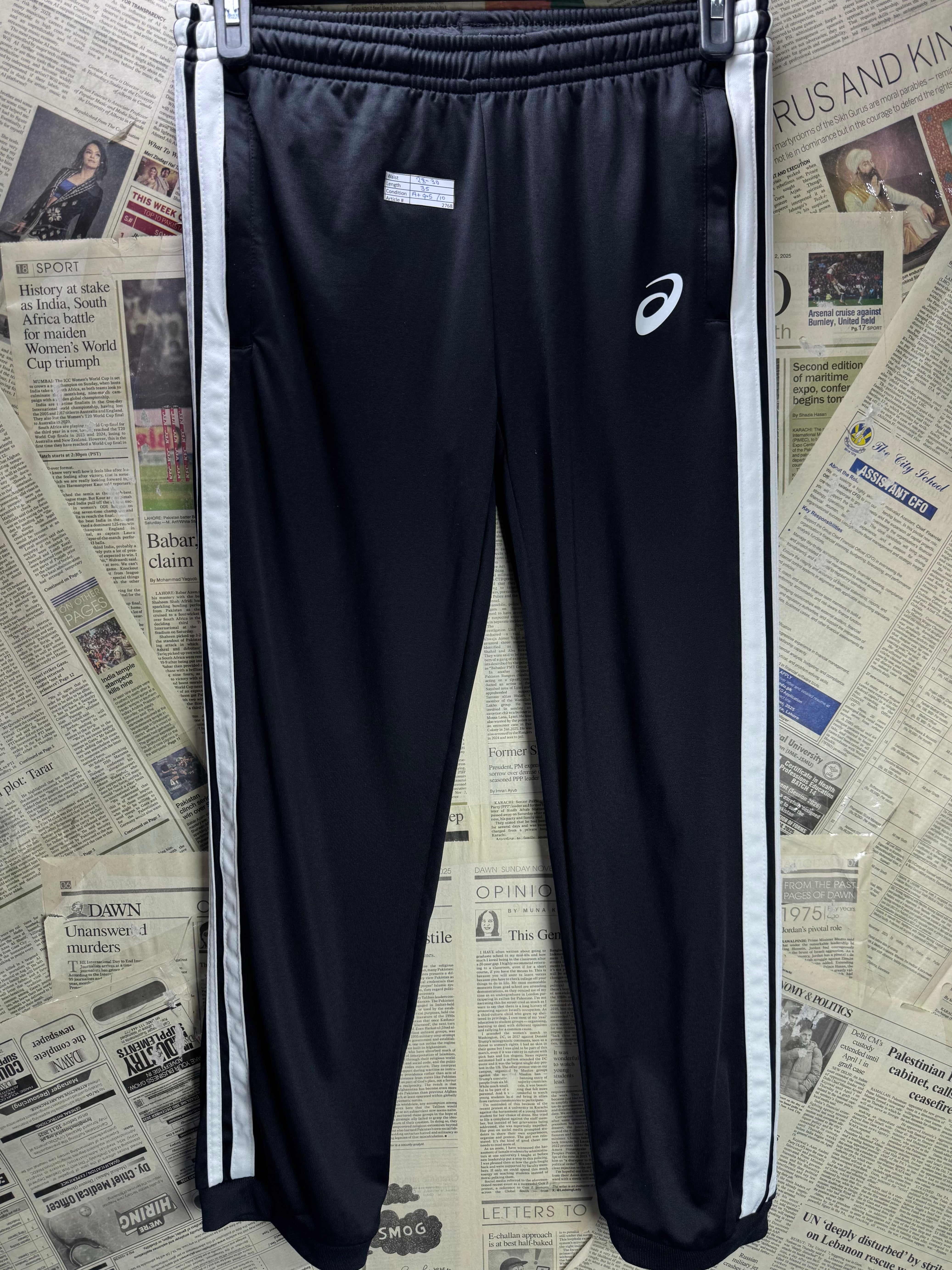 Asics® Waist: 28" to 30" | Black | Gym Trousers | Poly - Elastane | 2768 - Genuine Maal