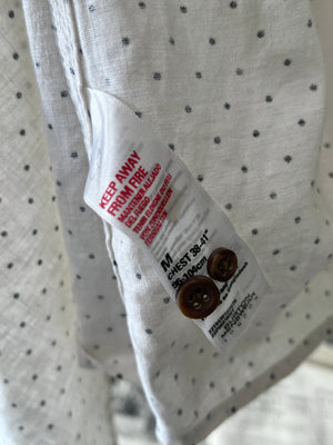 Burton® Medium | Chest: 21.5 | White | Shirt | Linen - Cotton blend | 588 - Genuine Maal