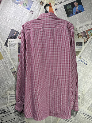 T&W® Large | Chest: 23" | White & Red Check | Shirt | Poly - Cotton | 3320 - Genuine Maal