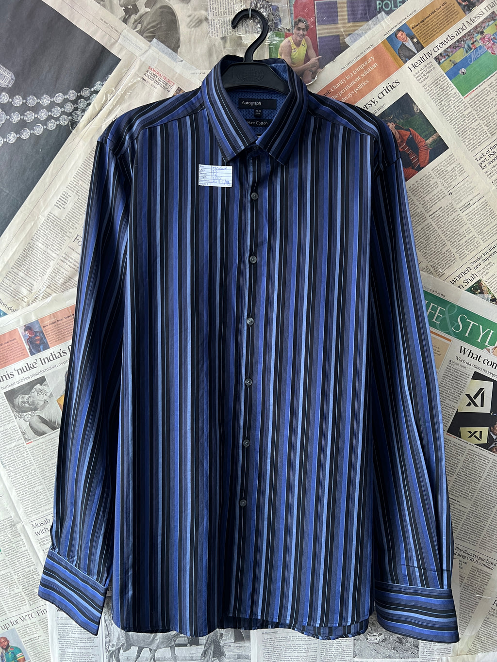 M&S® Medium | Chest: 22 | Striped | Shirt | 590 - Genuine Maal