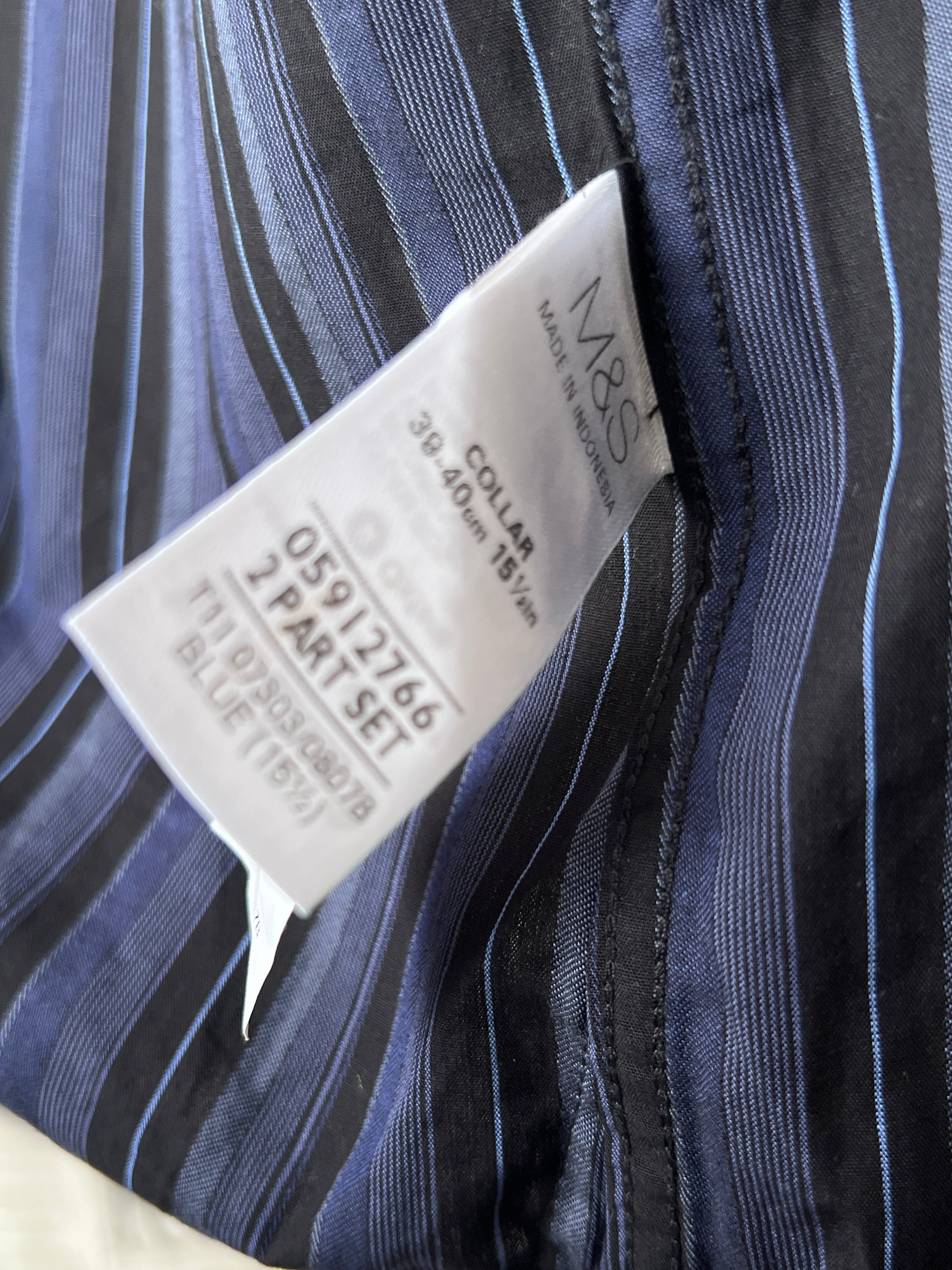 M&S® Medium | Chest: 22 | Striped | Shirt | 590 - Genuine Maal