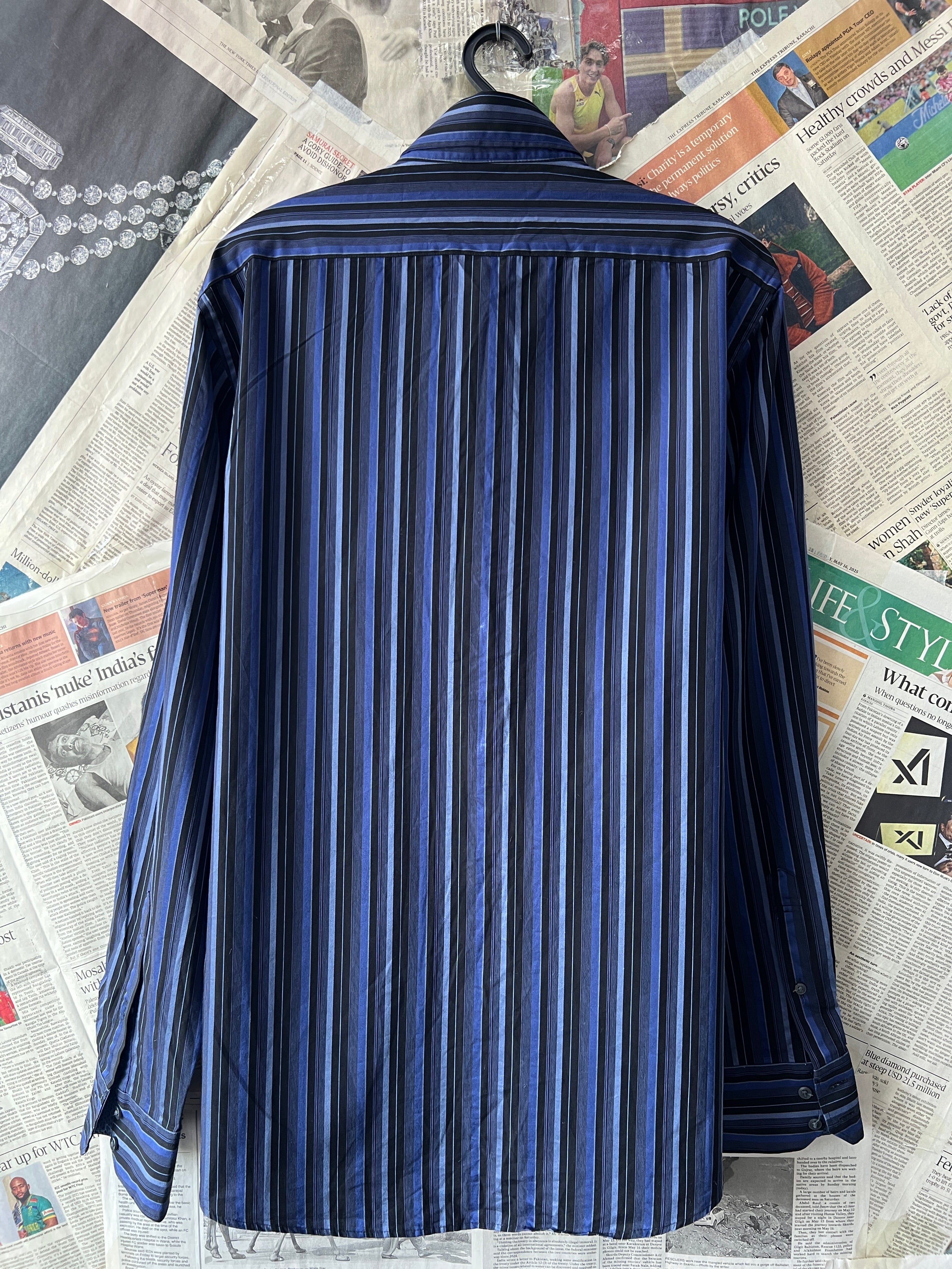 M&S® Medium | Chest: 22 | Striped | Shirt | 590 - Genuine Maal