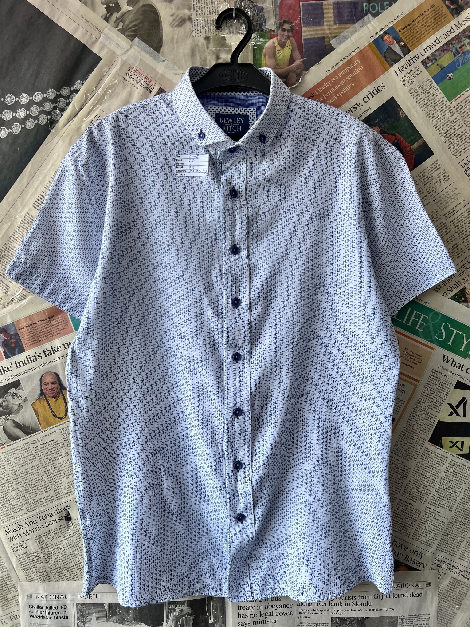 Bewley Ritch® Small | Chest: 20" | Geometric | Shirt | 592 - Genuine Maal