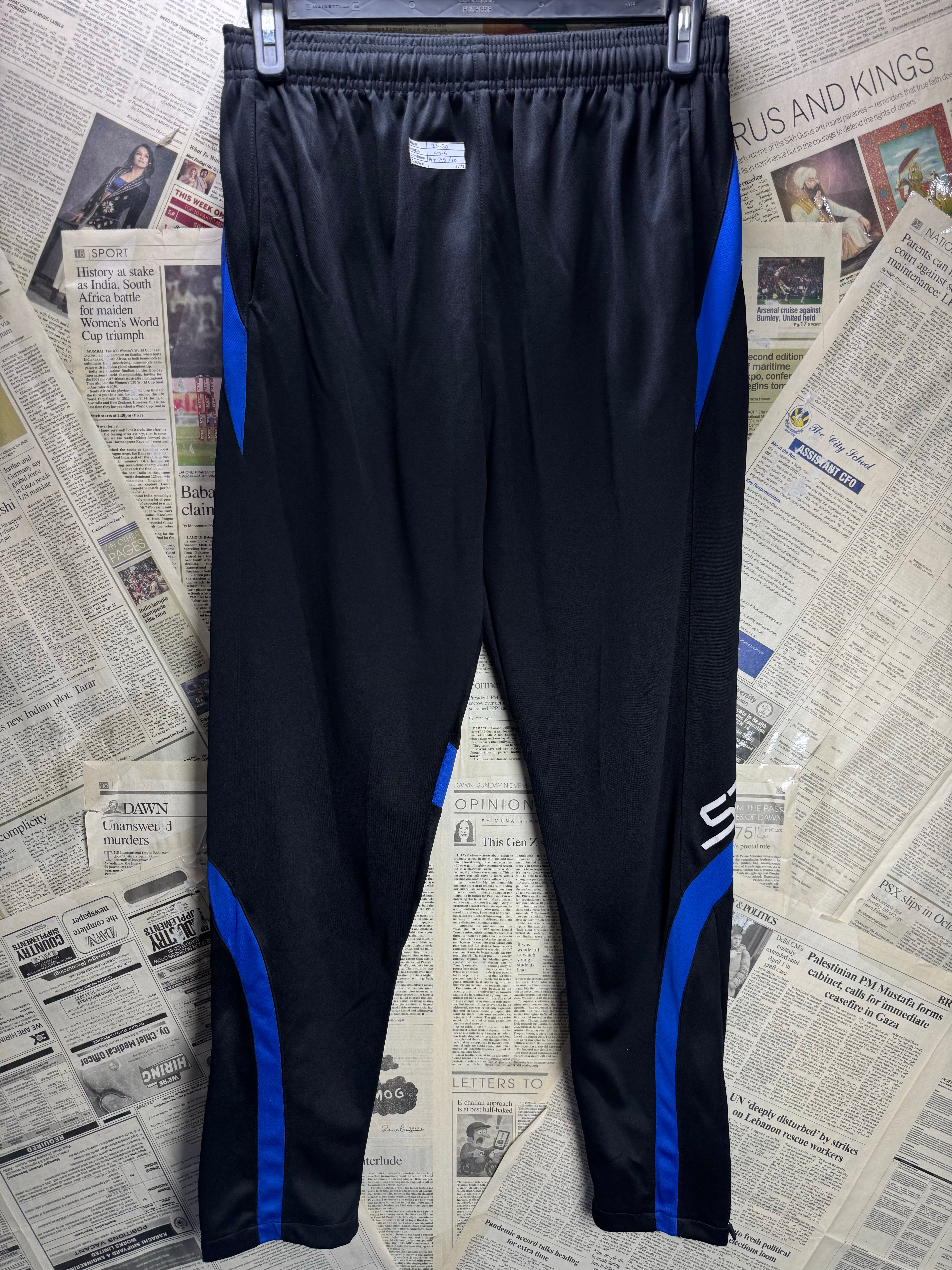 ® Waist: 28" to 30" | Black | Sports Trousers | Polyester | 2771 - Genuine Maal