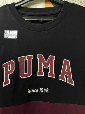 P*ma® XL | Chest: 25" | Black & Maroon | T-Shirt | Cotton - Poly | 3692 - Genuine Maal