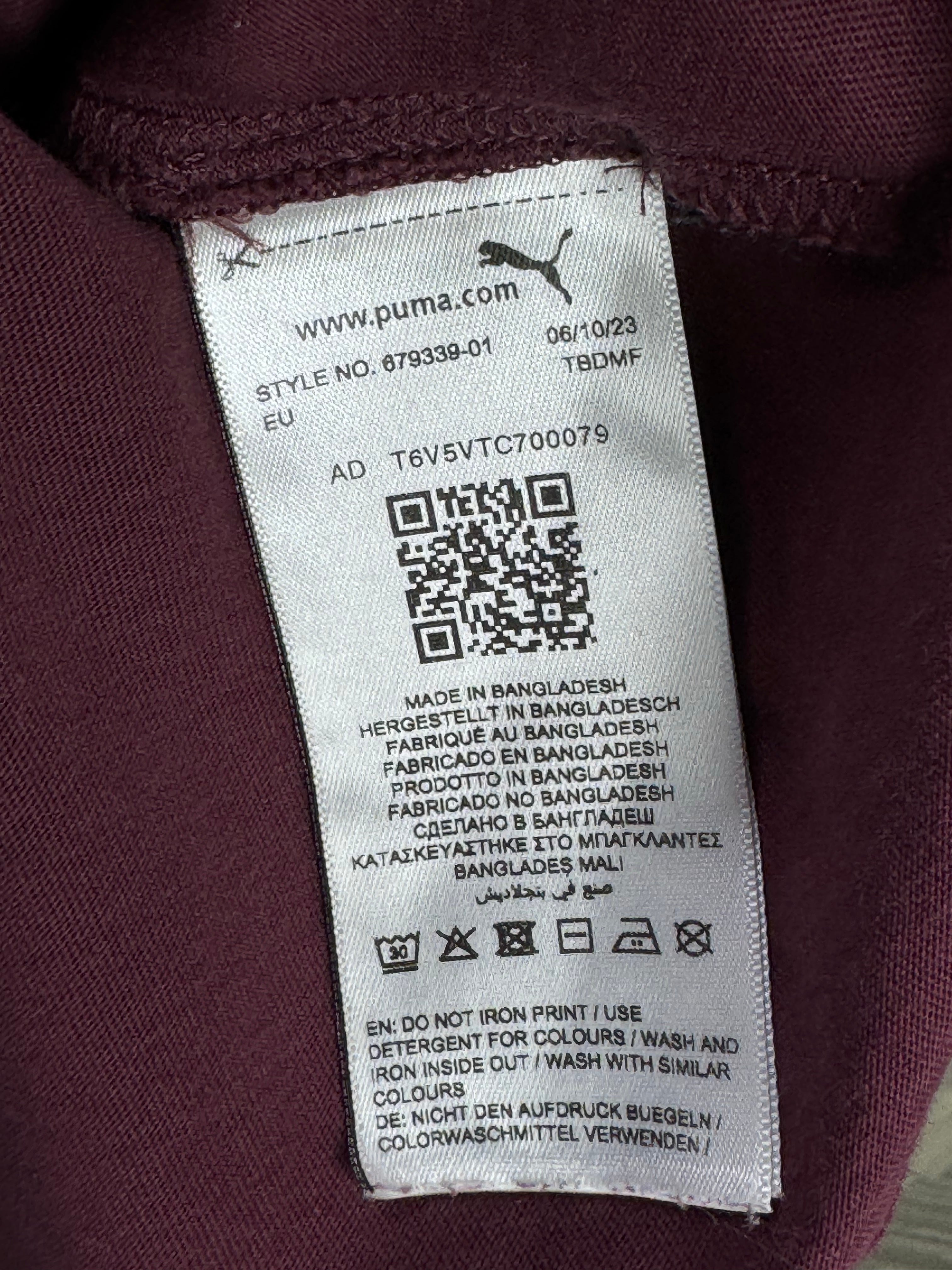 P*ma® XL | Chest: 25" | Black & Maroon | T-Shirt | Cotton - Poly | 3692 - Genuine Maal
