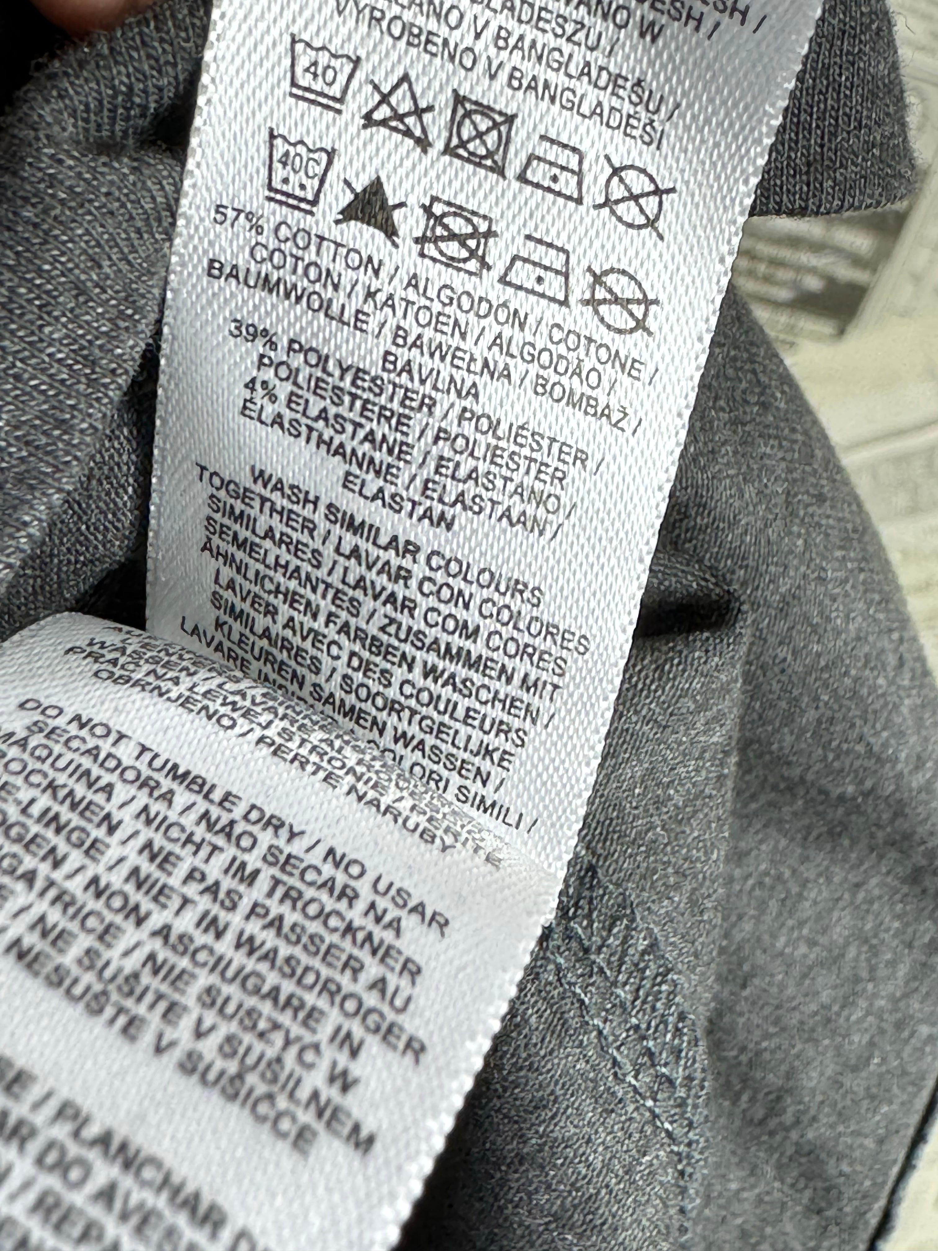 Primark® XS | Chest: 18.5" | Dark Grey | T-Shirt | Cotton - Poly - Elastane | 3711 - Genuine Maal