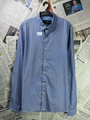 Next® L/XL | Chest: 24.5" | Blue Stripe | Shirt | Cotton | 3698 - Genuine Maal