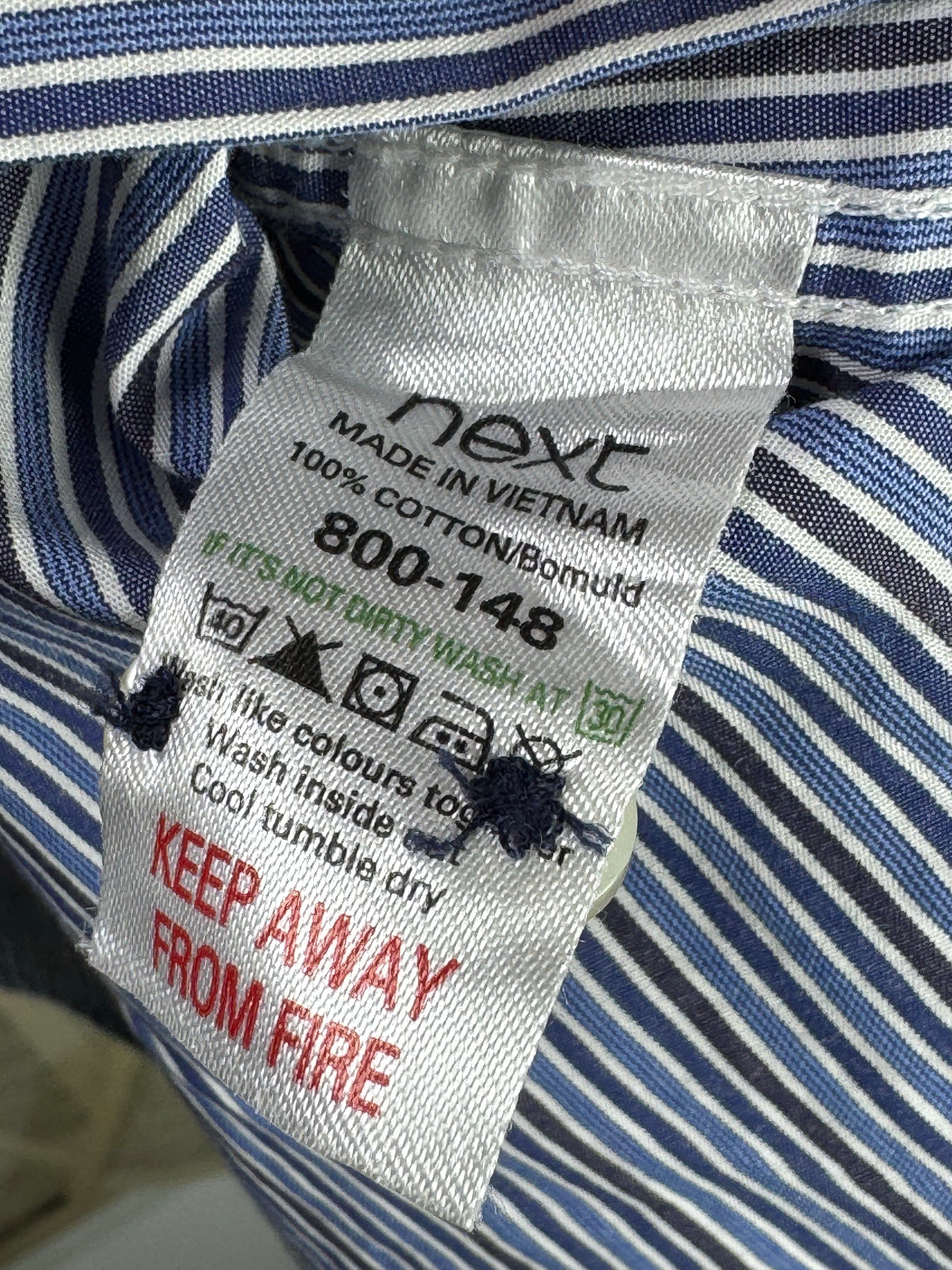Next® L/XL | Chest: 24.5" | Blue Stripe | Shirt | Cotton | 3698 - Genuine Maal
