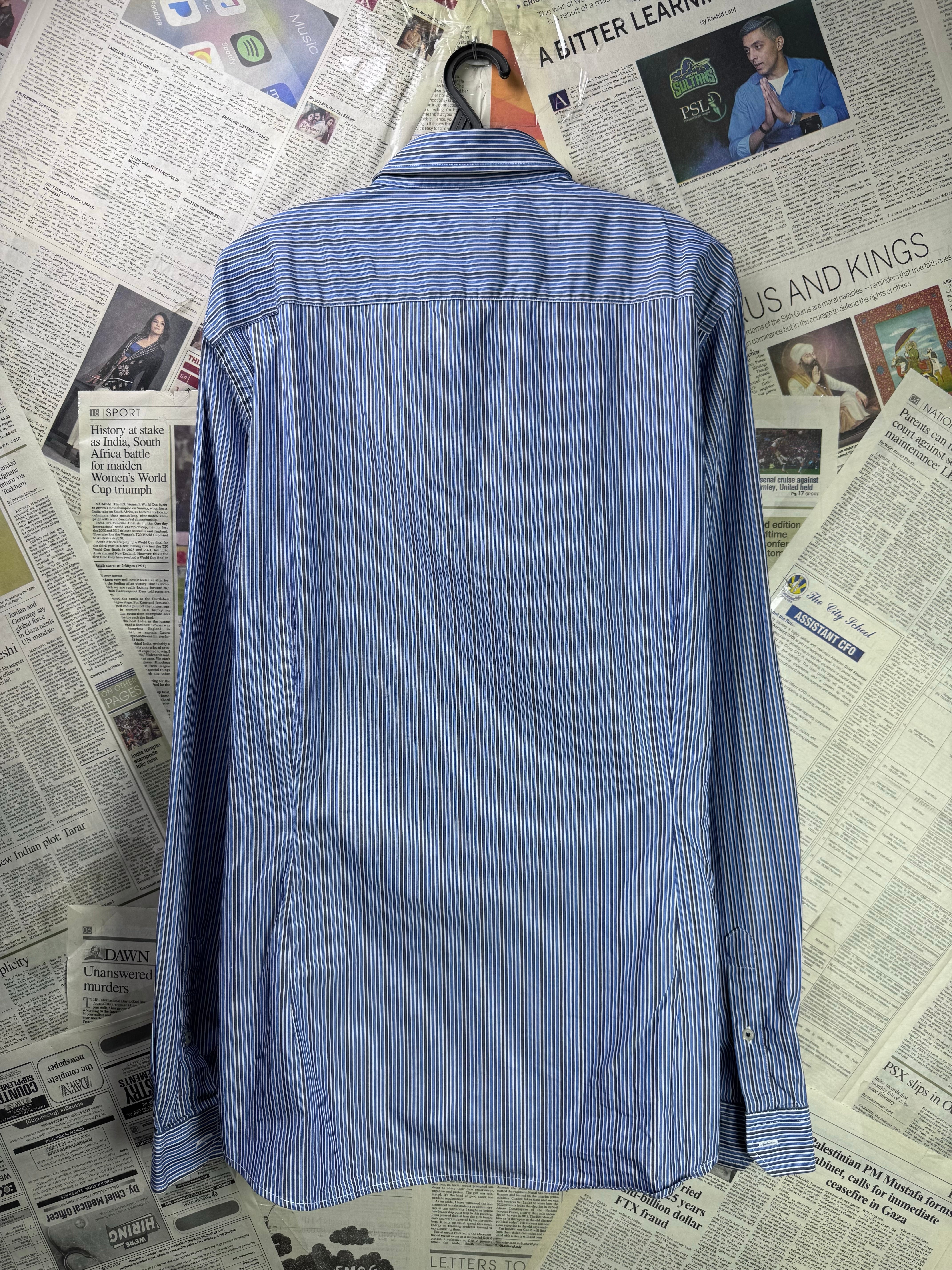 Next® L/XL | Chest: 24.5" | Blue Stripe | Shirt | Cotton | 3698 - Genuine Maal