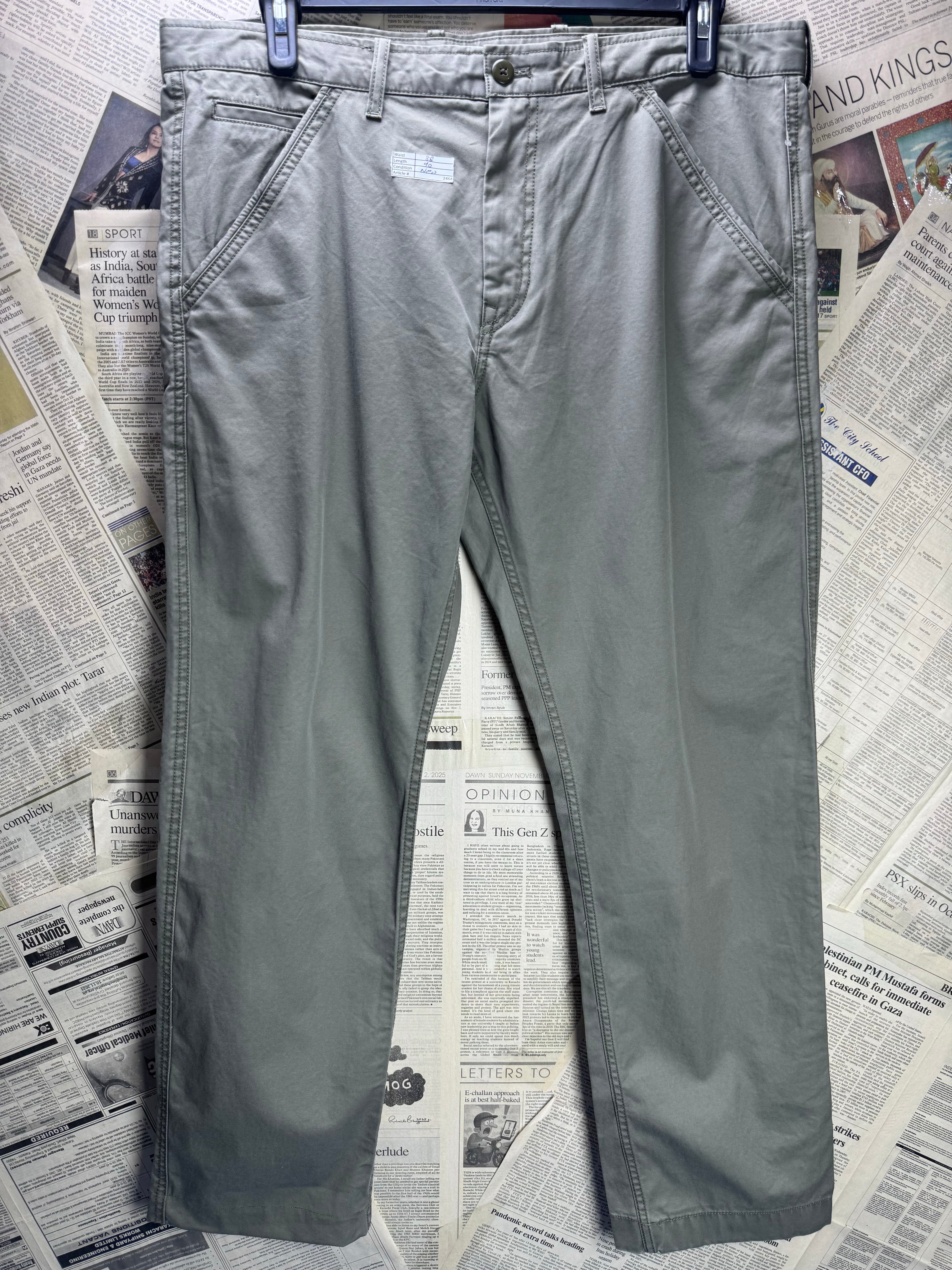 Gap® Waist: 38" | Olive Green | Slim Fit Chino Pants | Cotton | 2464 - Genuine Maal