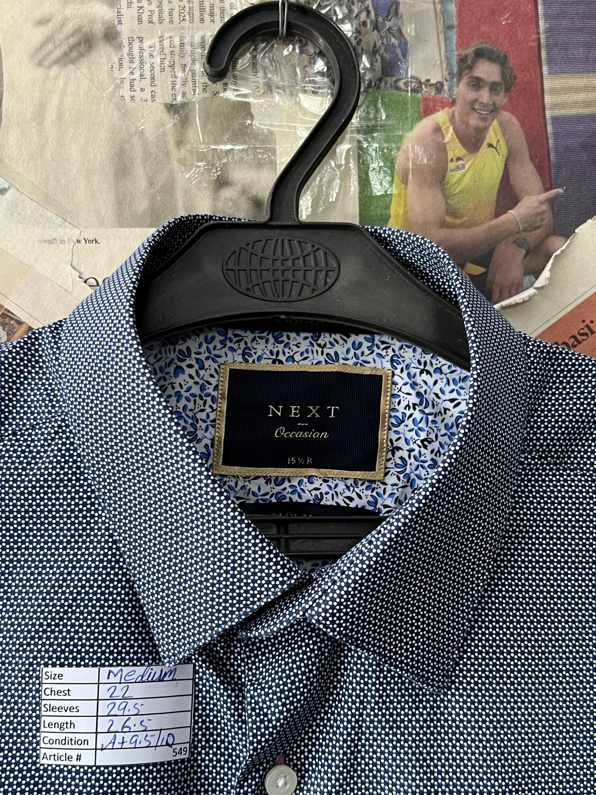 Next® Medium | Chest: 22 | Blue | Shirt | 549 - Genuine Maal