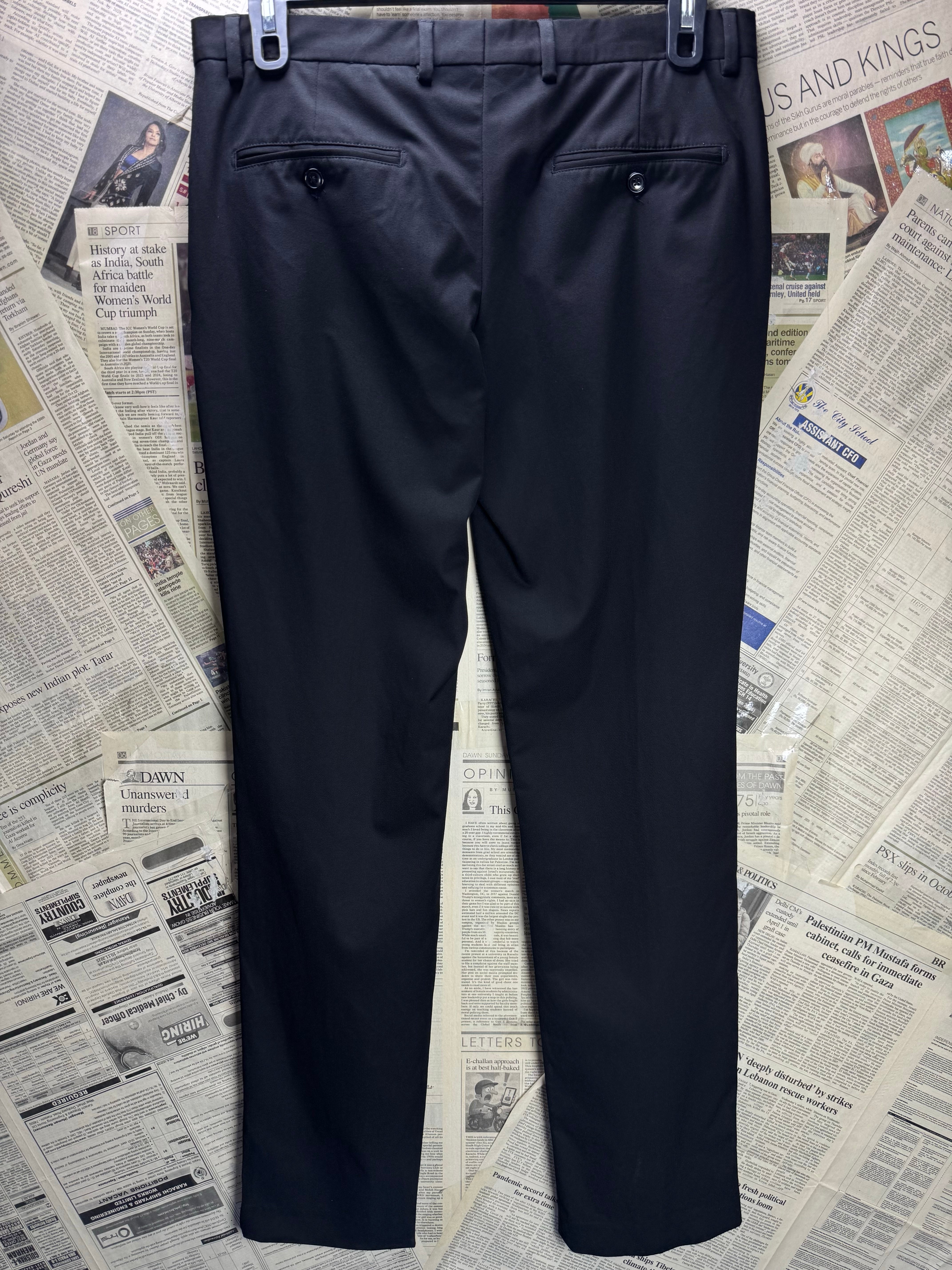 Zara® Waist: 34" | Black | Dress Pants | Poly - Viscose - Elastane | 2470 - Genuine Maal