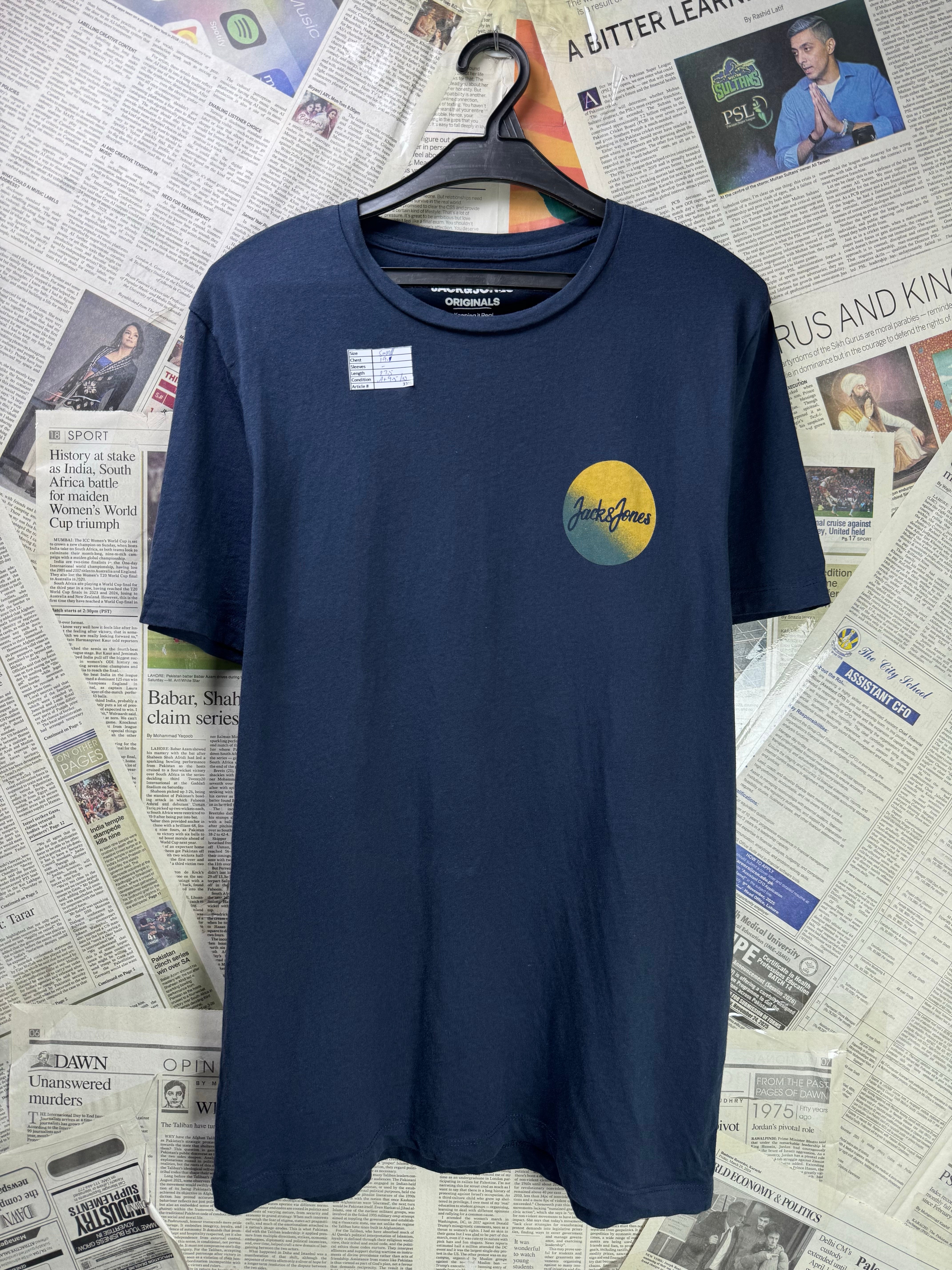 Originals® Small | Chest: 19" | Space Blue | T-Shirt | Cotton | 3301 - Genuine Maal