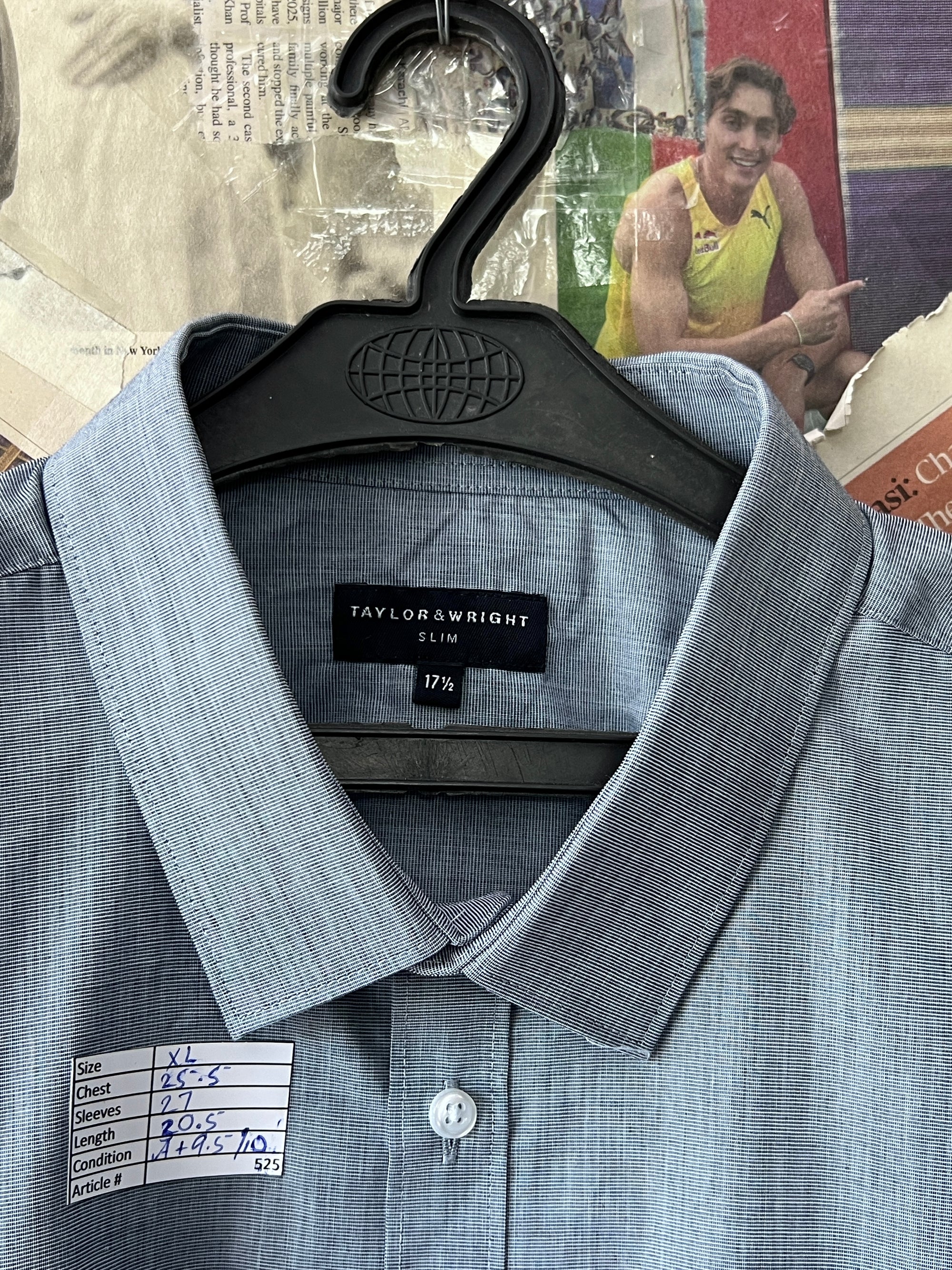 Taylor & Wright® XL | Chest: 25.5" | Steel Grey | Shirt | 525 - Genuine Maal