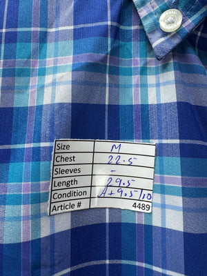IZOD® Medium | Chest: 22.5" | Blue Check | Shirts | Poly - Elastane | 4489 - Genuine Maal