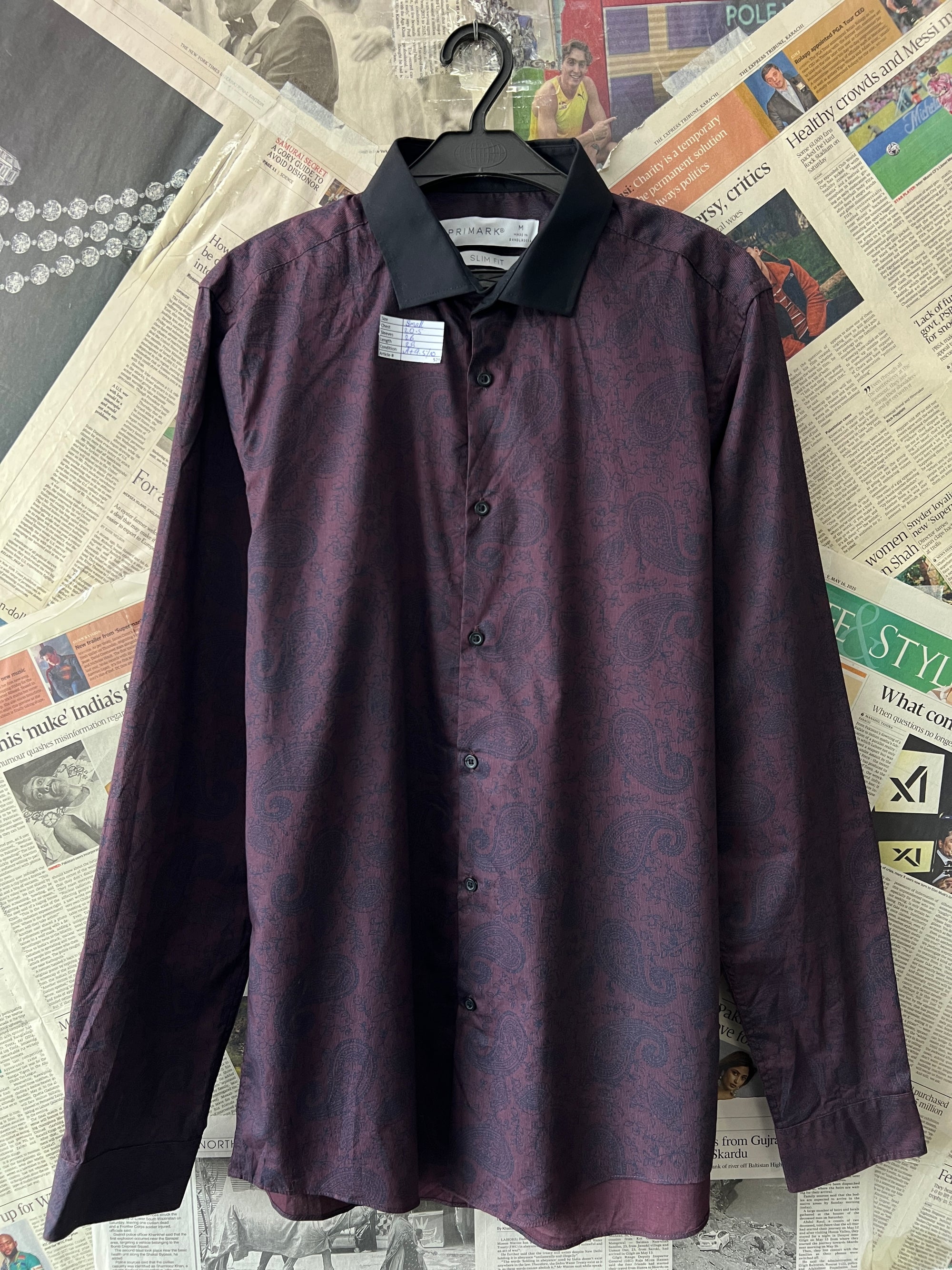 Primark® Small | Chest: 20.5" | Floral | Shirt | 529 - Genuine Maal