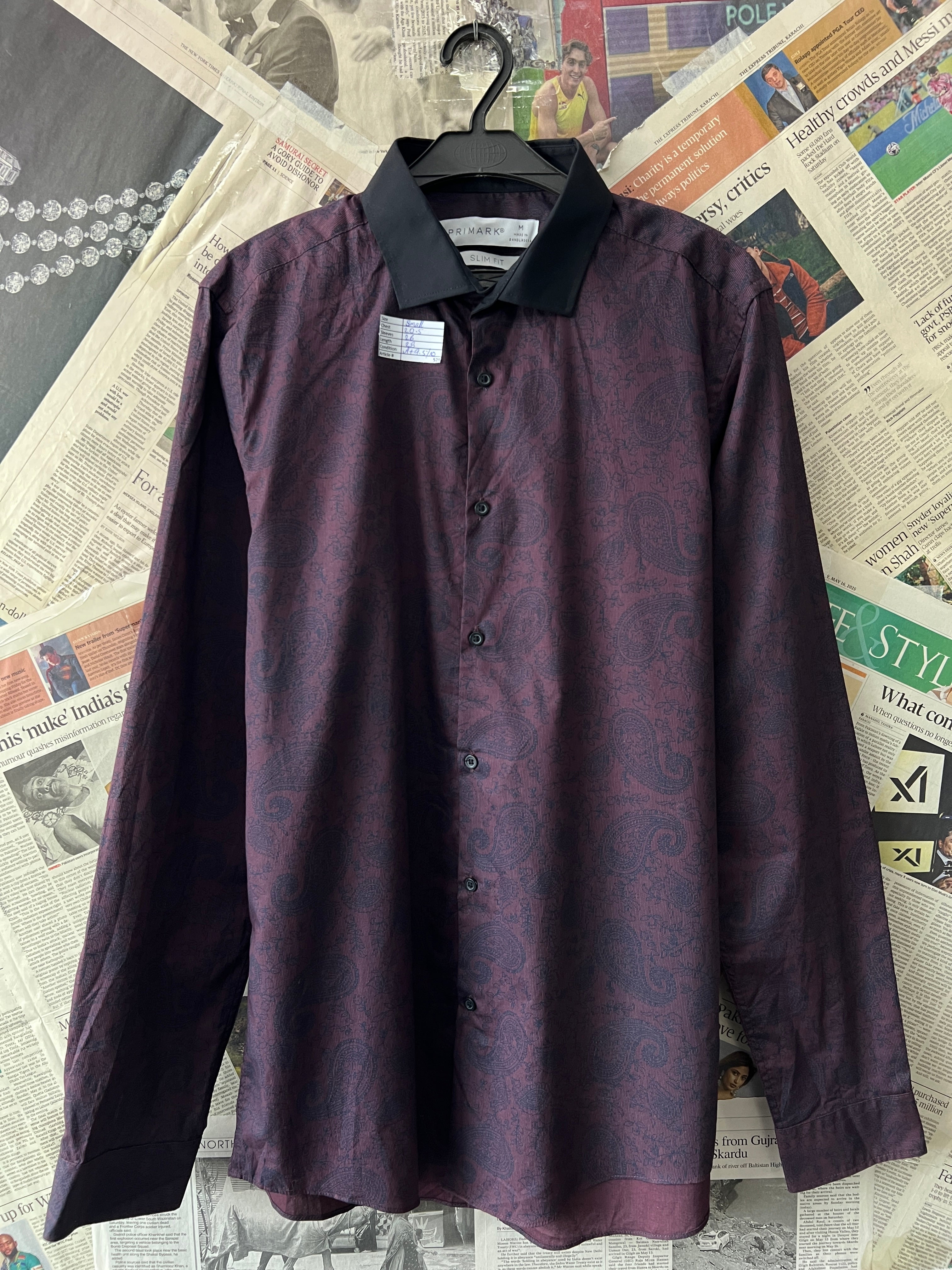 Primark® Small | Chest: 20.5" | Floral | Shirt | 529 - Genuine Maal