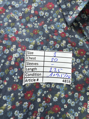 Next® Small | Chest: 20" | Floral | Slim Fit Shirt | Cotton | 4838 - Genuine Maal