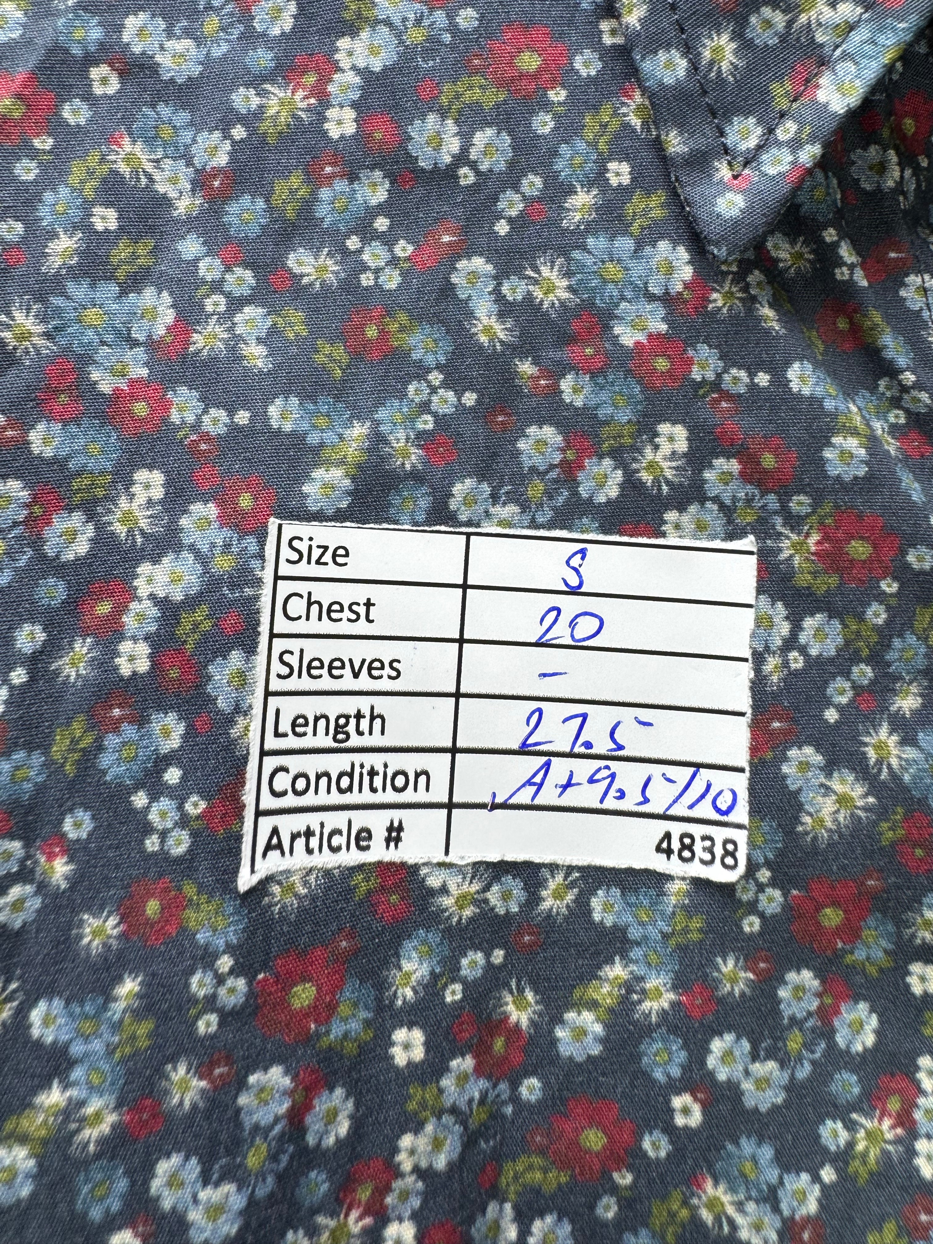 Next® Small | Chest: 20" | Floral | Slim Fit Shirt | Cotton | 4838 - Genuine Maal