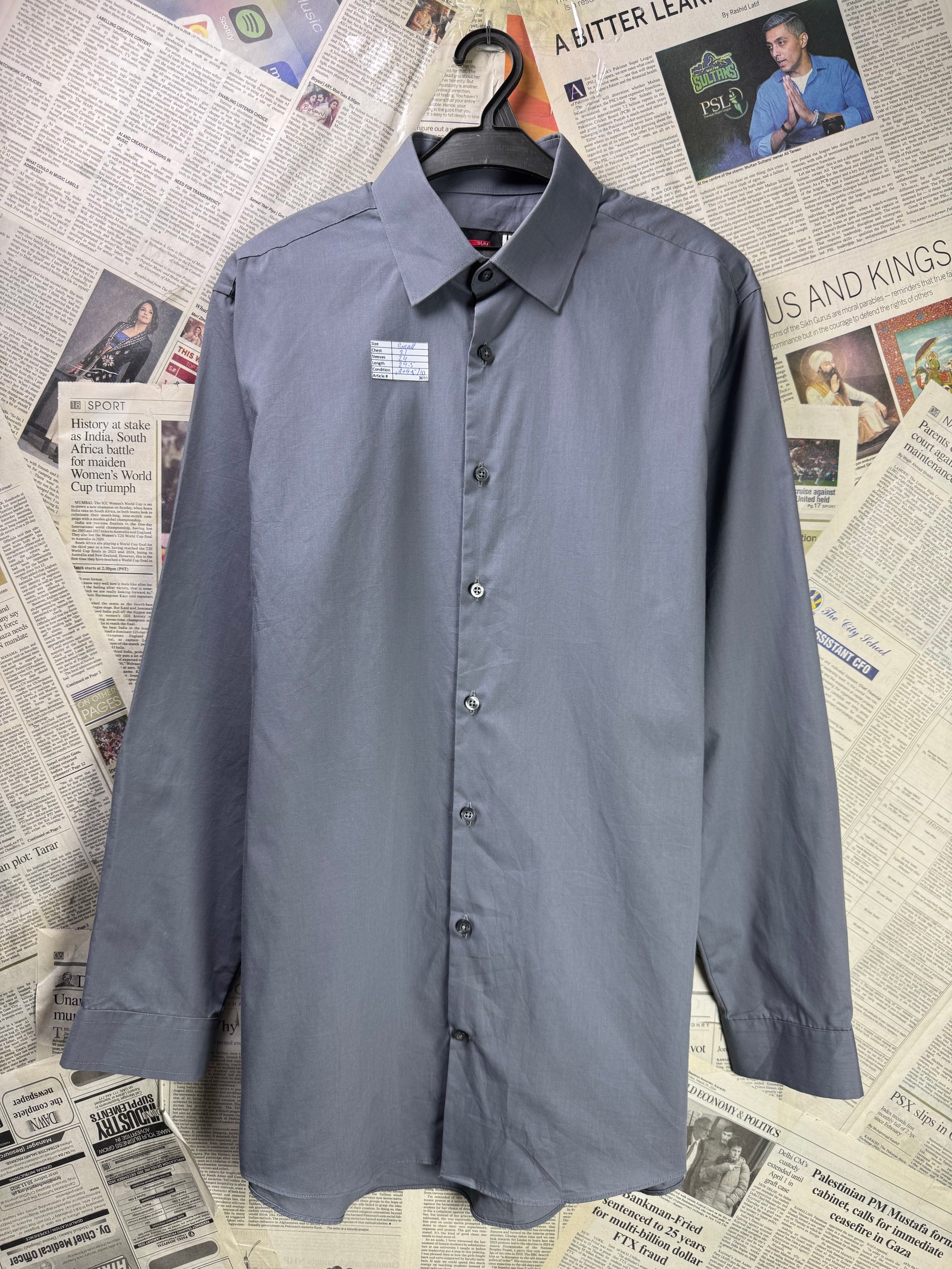 JF® Small | Chest: 21" | Grey | Shirt | Cotton - Poly | 3695 - Genuine Maal