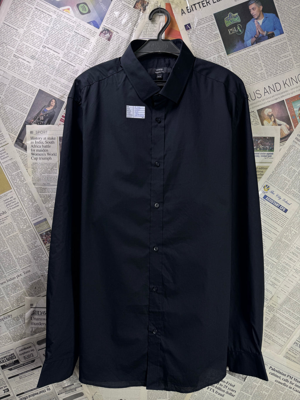 George® L/XL | Chest: 24.5" | Black | Shirt | Poly - Cotton | 3693 - Genuine Maal