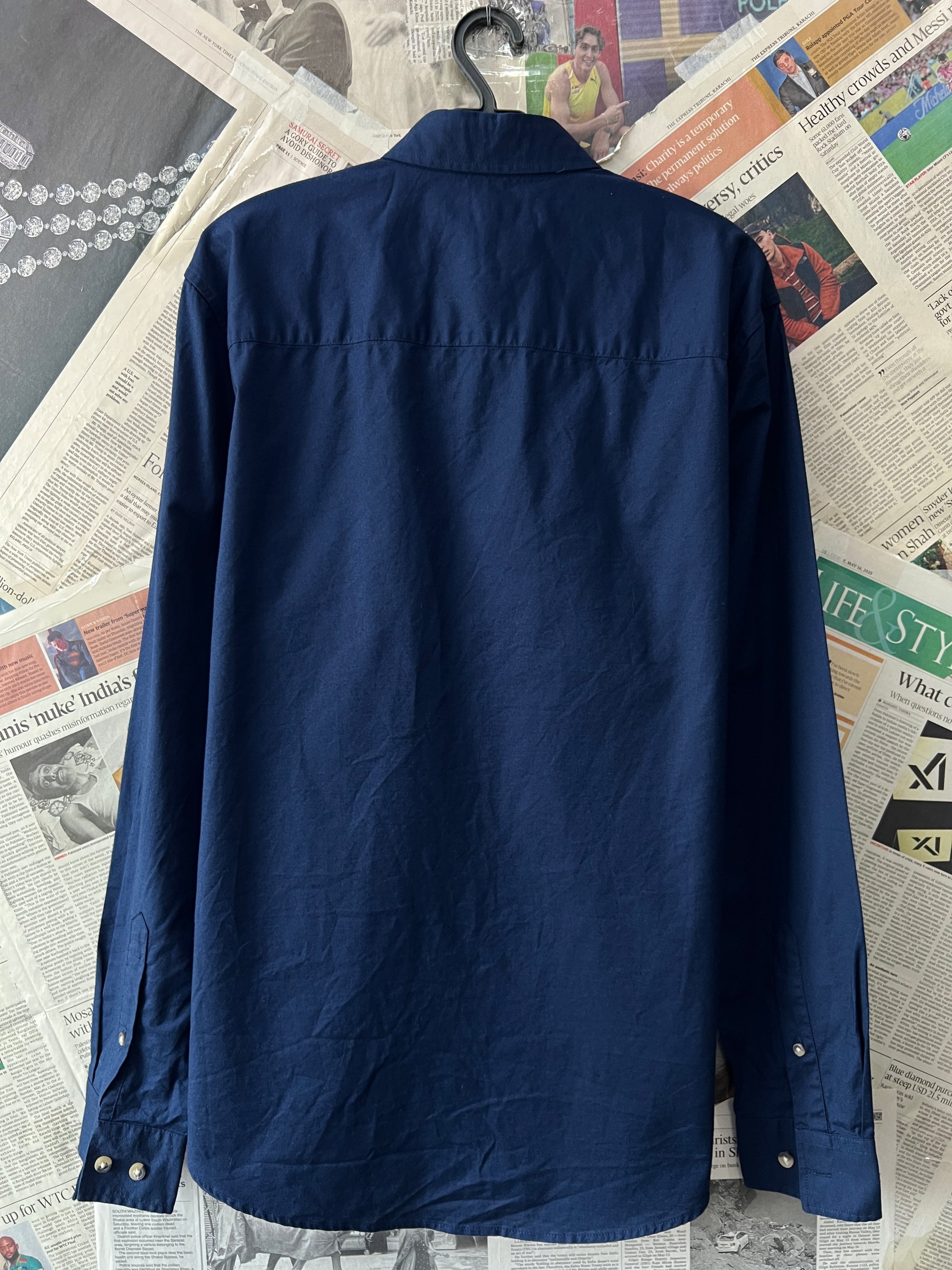Easy® Medium | Chest: 21.5 | Navy Blue | Shirt | 624 - Genuine Maal