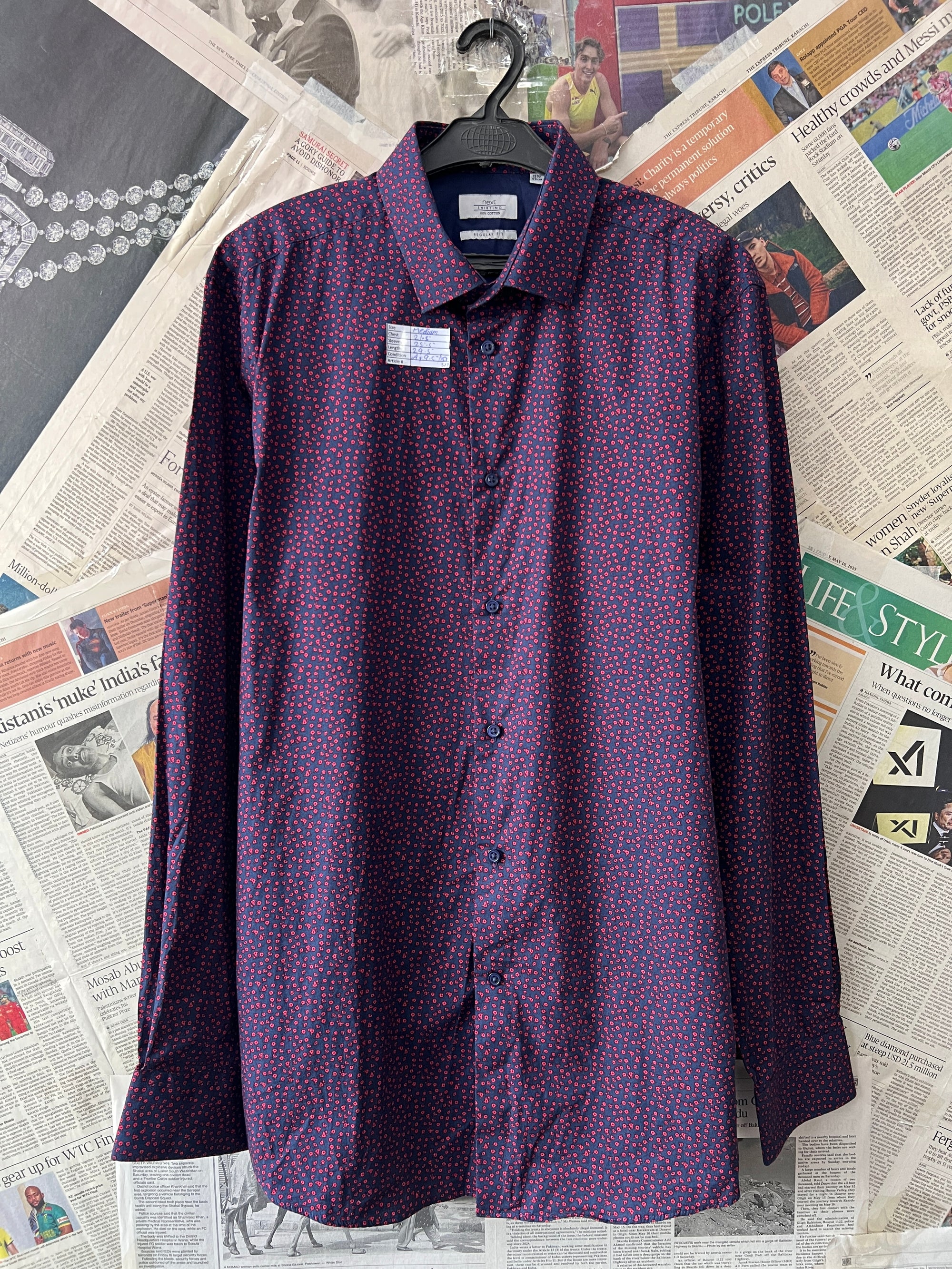 Next® Medium | Chest: 21.5 | Floral | Shirt | 527 - Genuine Maal