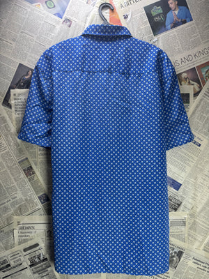 M&S® Large | Chest: 23" | Blue | Camp Shirt | Polyester | 4648 - Genuine Maal